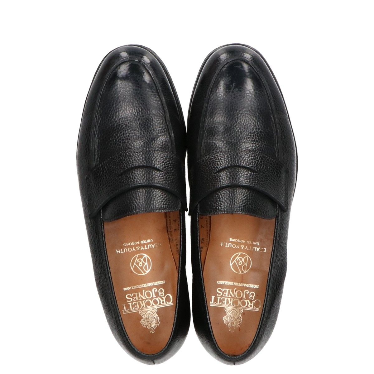 Crockett&Jones X B&Y Leather Penny Loafers Navy Size 7e in Blue, Men's — image 5 of 6