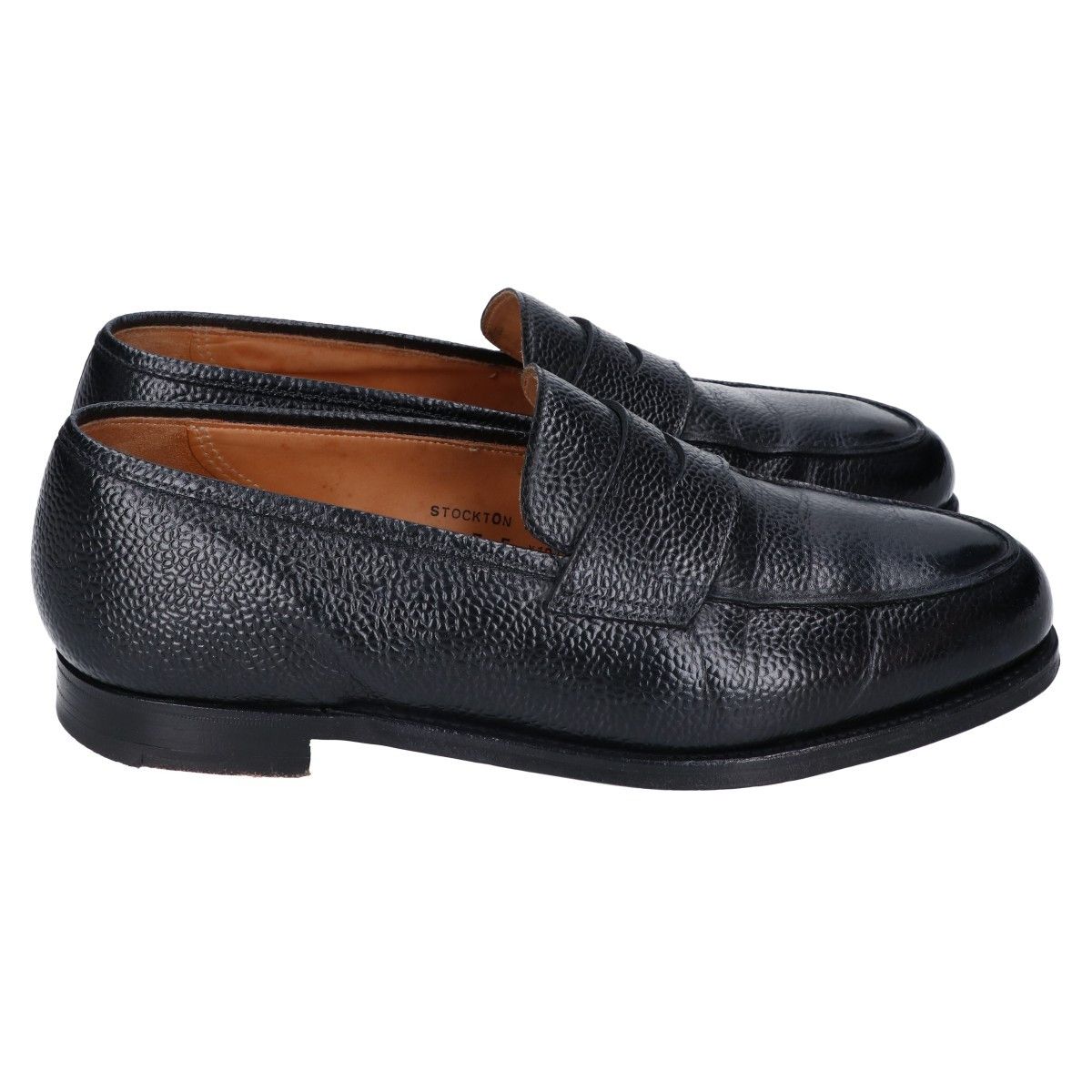 Crockett&Jones X B&Y Leather Penny Loafers Navy Size 7e in Blue, Men's — image 4 of 6