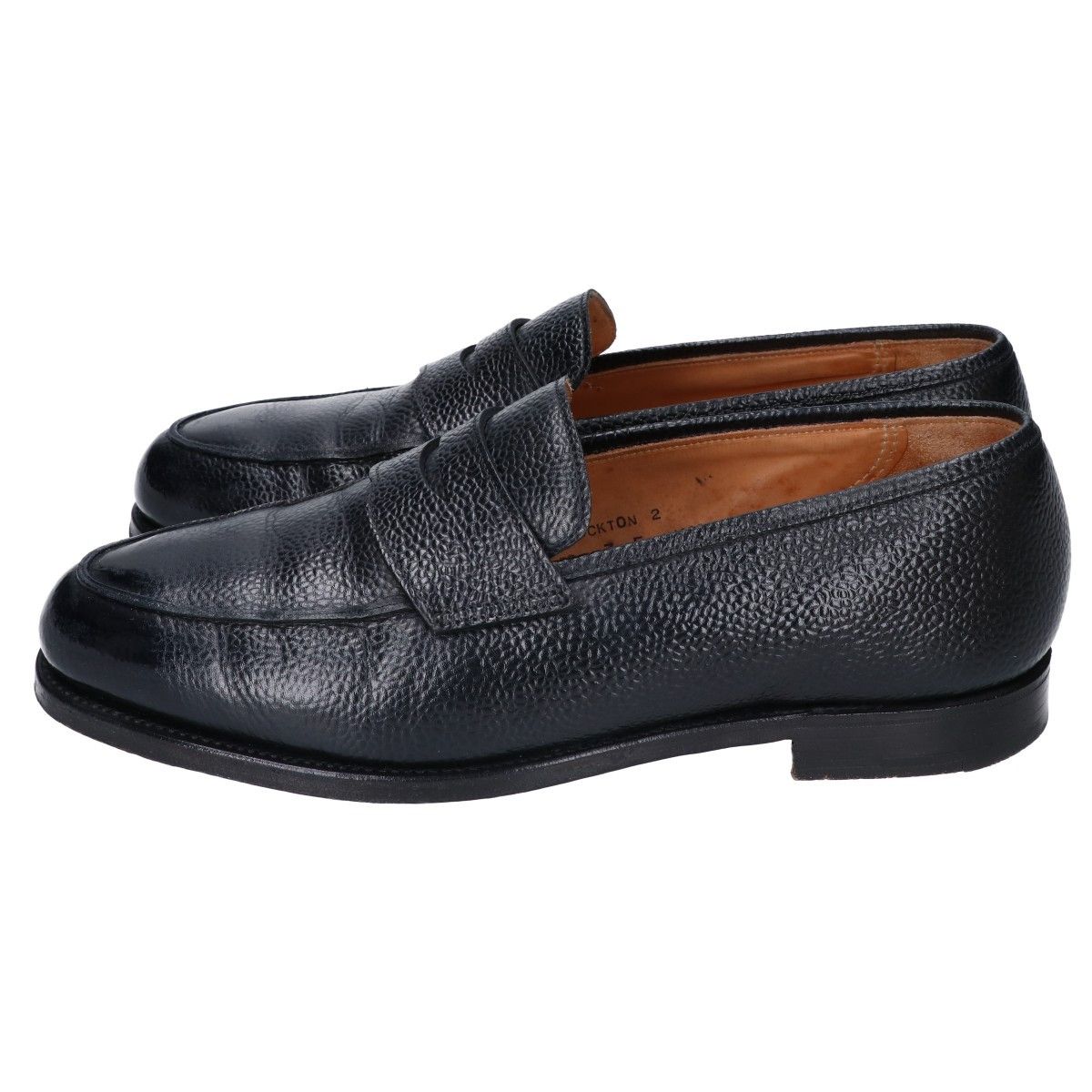 Crockett&Jones X B&Y Leather Penny Loafers Navy Size 7e in Blue, Men's — image 2 of 6