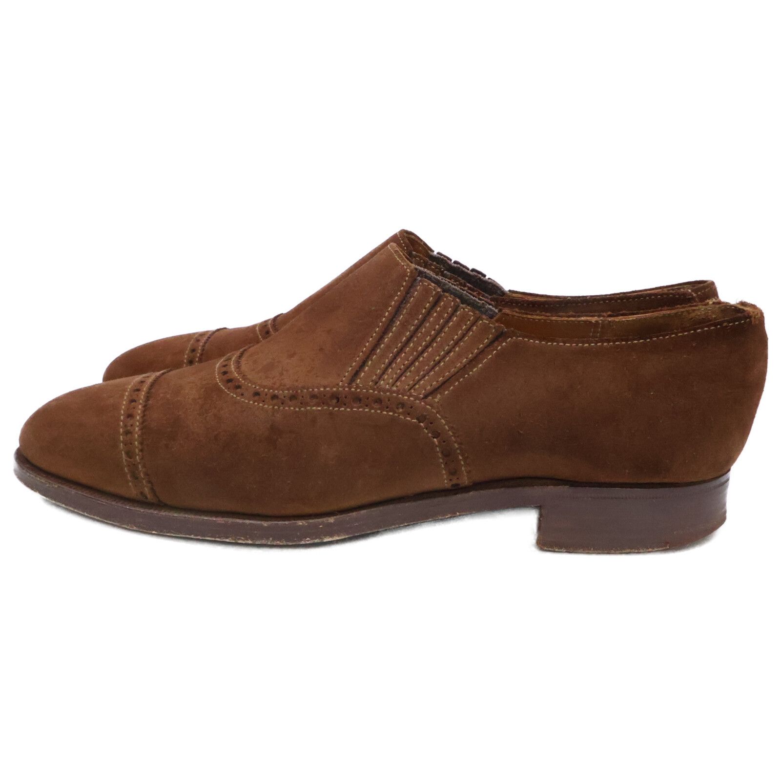Crockett&Jones Paulsen Scorn Suede Elastic Shoes Sneakers Size 6 1/2e in Brown, Men's — image 2 of 6