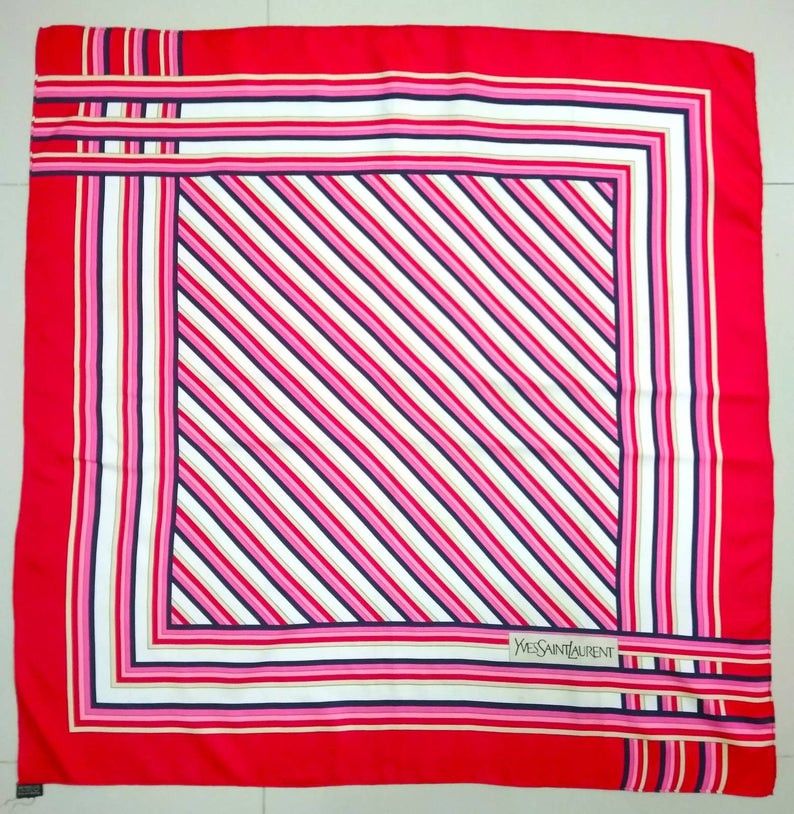 Yves Saint Laurent YSL YvesSaintLaurent Silk Scarf Muffler Shawl Scarves Size ONE SIZE - 5 Thumbnail