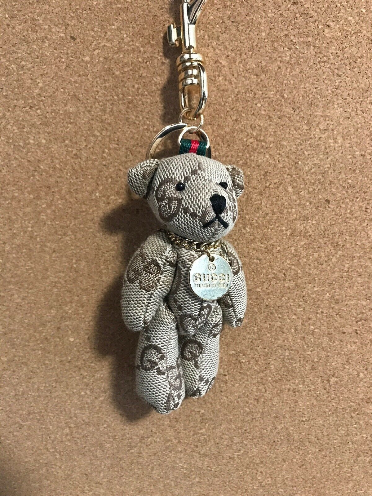Gucci Teddy Bear Keychain Bag Charm Custom Made