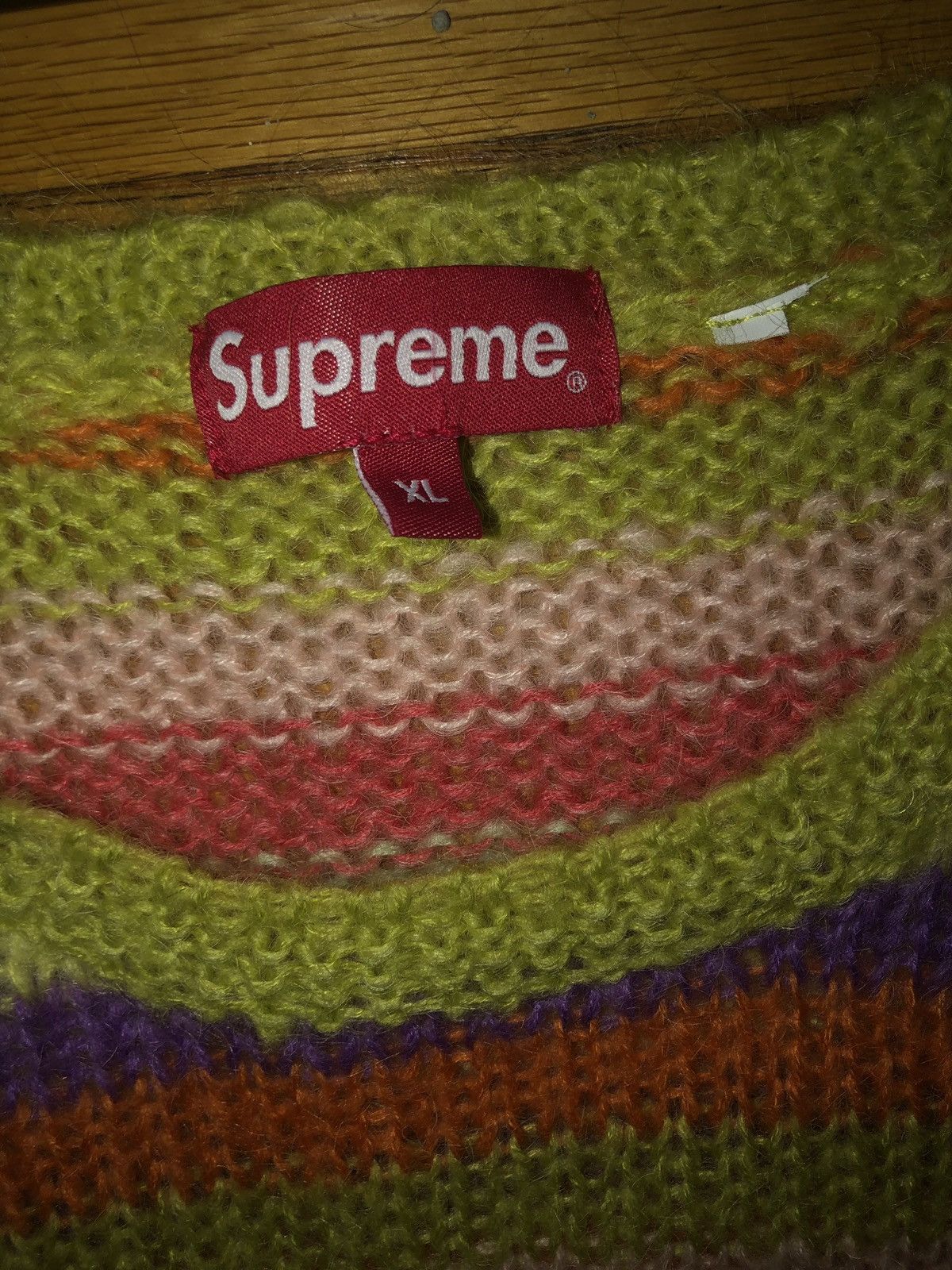 Supreme Supreme Stripe Mohair Sweater Size US XL / EU 56 / 4 - 2 Thumbnail