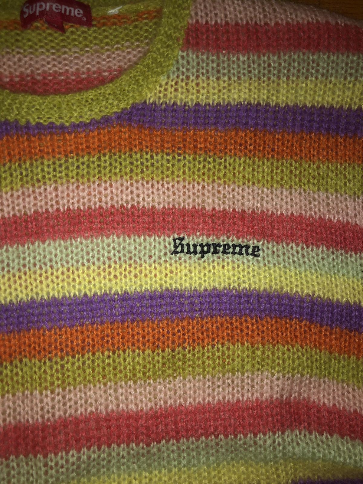 Supreme Supreme Stripe Mohair Sweater Size US XL / EU 56 / 4 - 3 Thumbnail