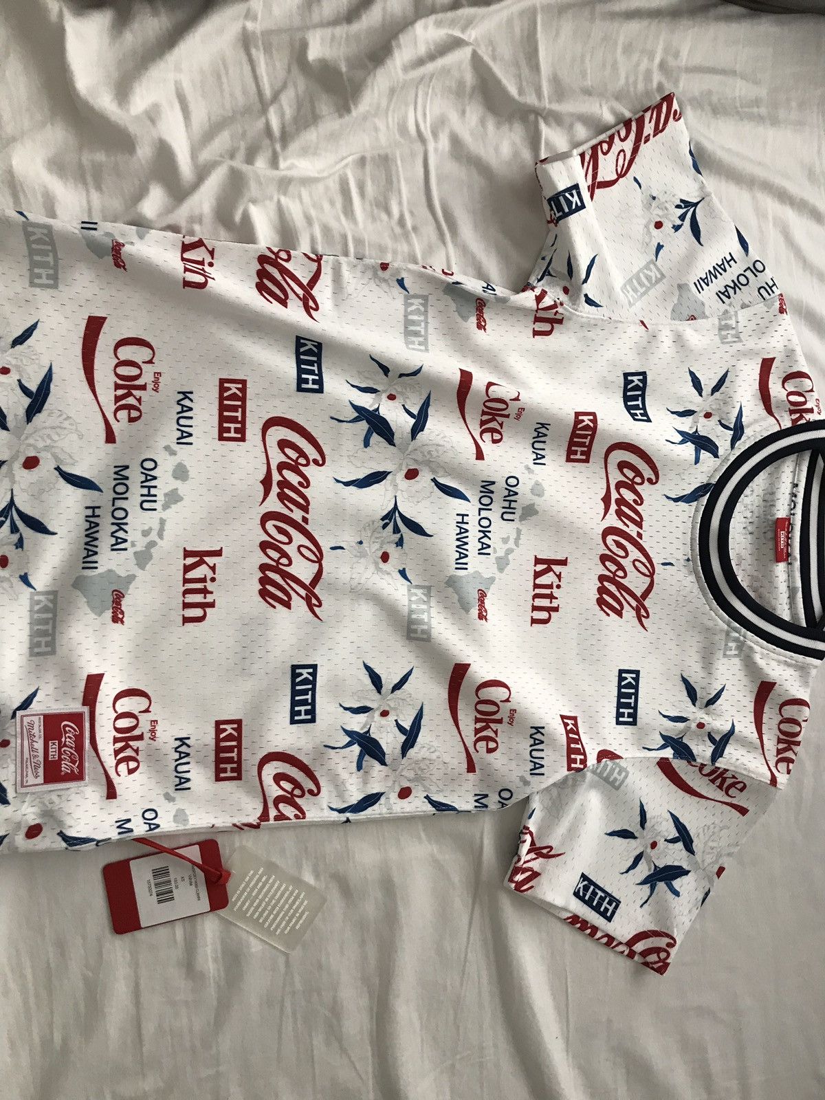 Kith Kith x Coca-Cola x Mitchell u0026 Ness BP Hawaii Jersey | Grailed