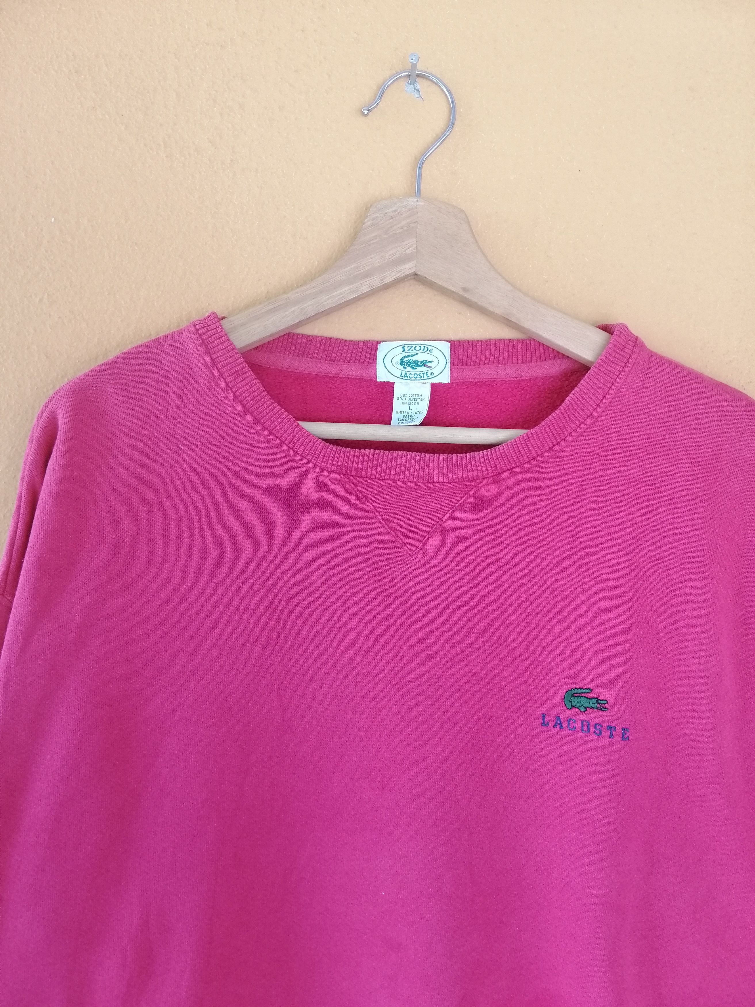 Lacoste Vintage Lacoste 80s Sweatshirt Embroidery Small Logo B20 Size US L / EU 52-54 / 3 - 5 Thumbnail