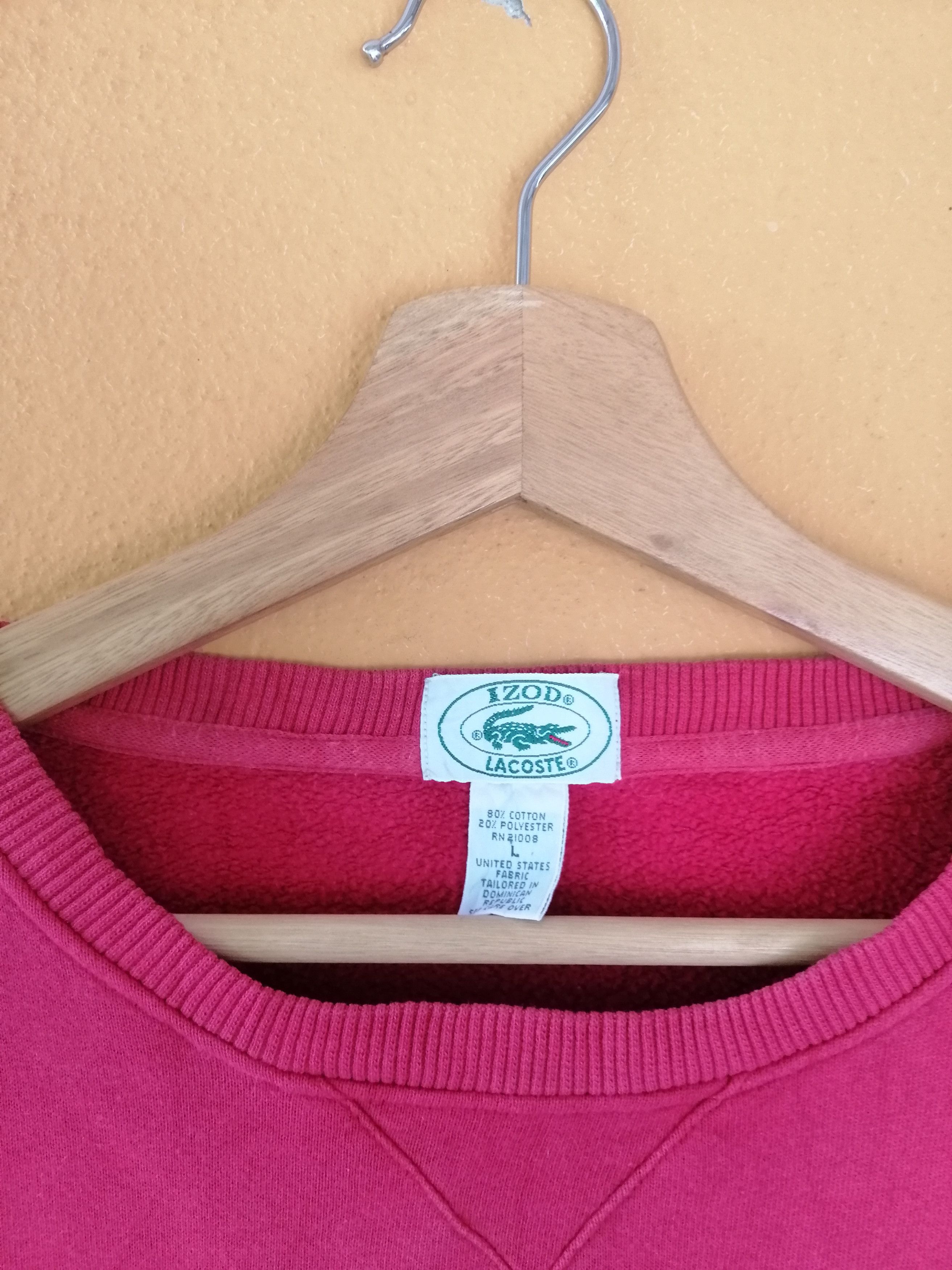 Lacoste Vintage Lacoste 80s Sweatshirt Embroidery Small Logo B20 Size US L / EU 52-54 / 3 - 3 Thumbnail