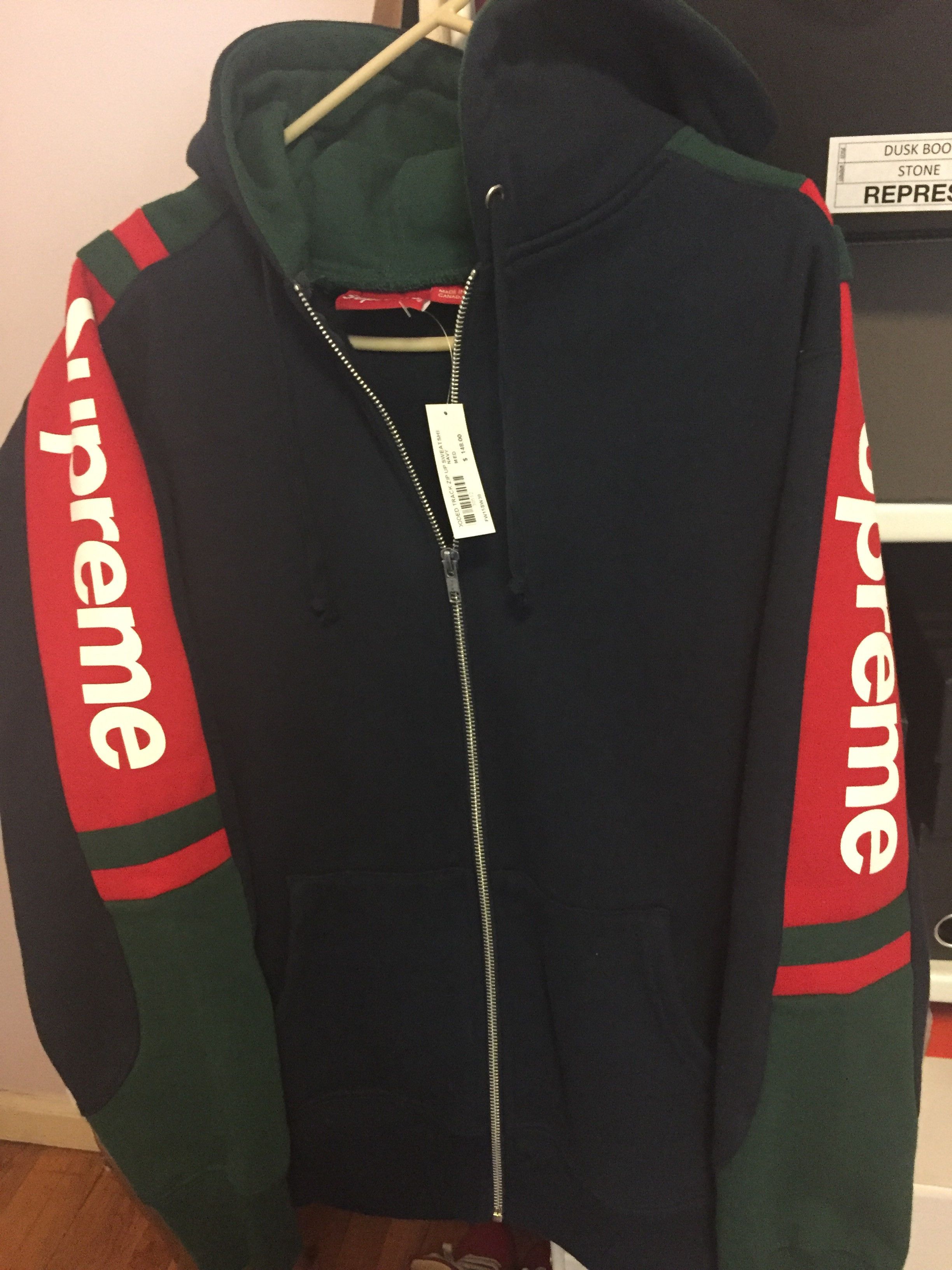 Supreme hooded track zip up hotsell