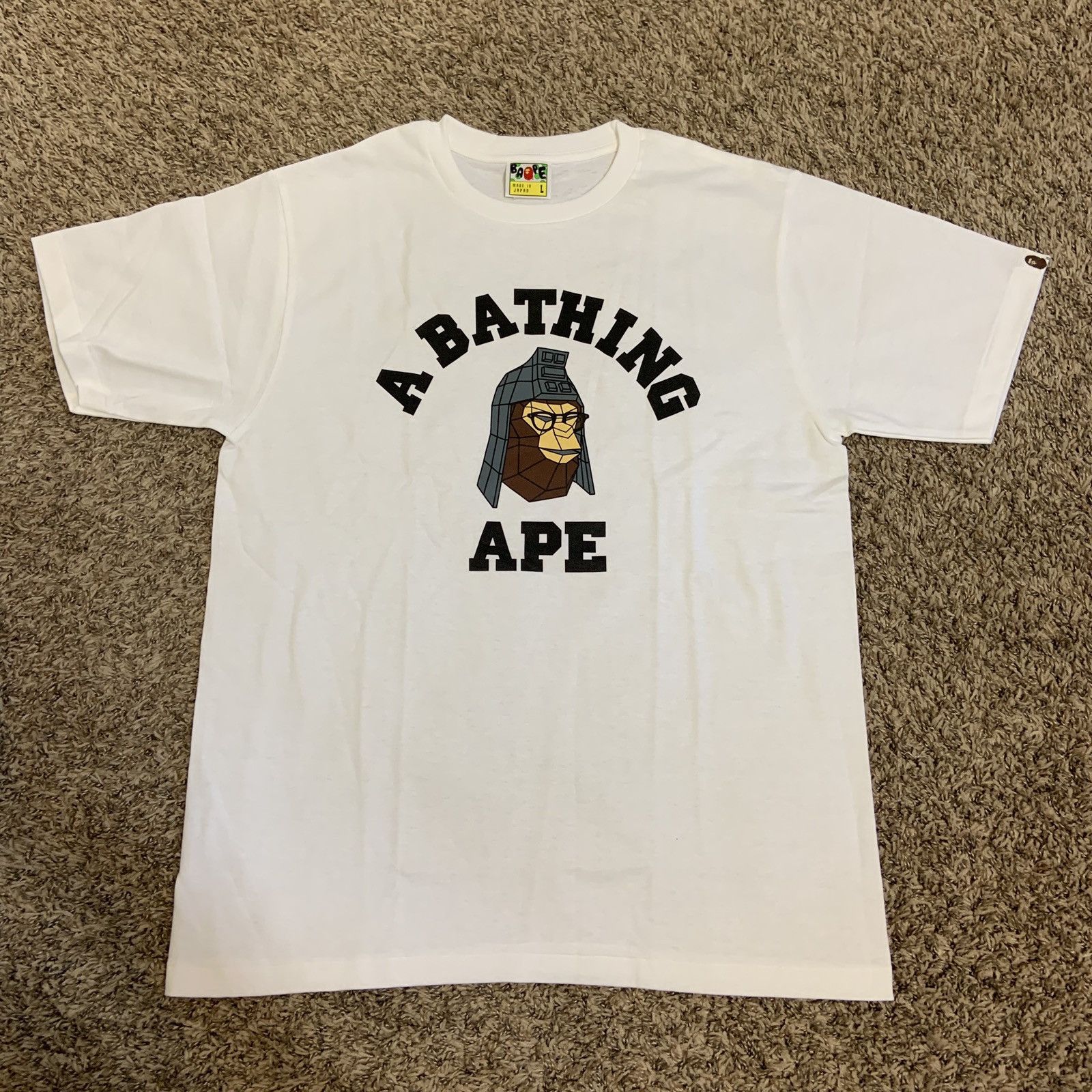 Bape A Bathing Ape Bape 3D Ape General Logo White T Shirt Size US L / EU 52-54 / 3 - 2 Preview