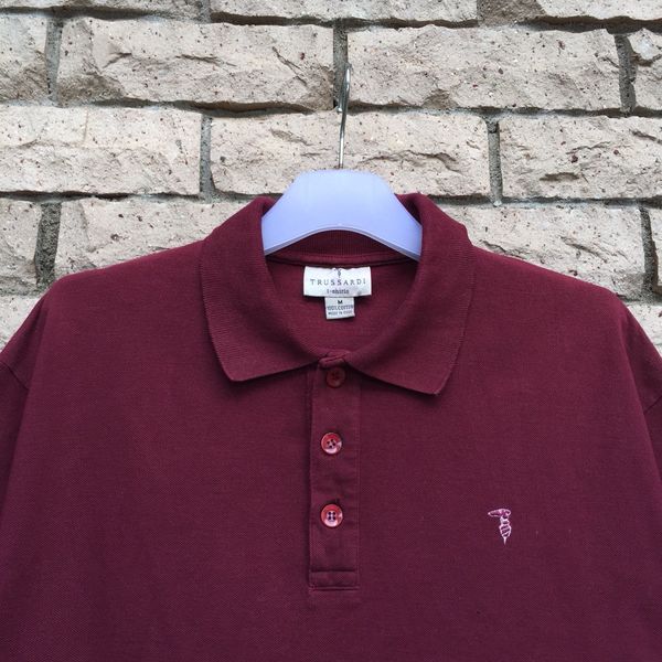 Trussardi TRUSSARDI polo shirt spell out small logo.. made in italy ...