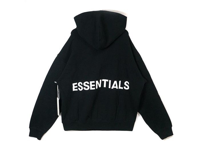 Fear of God first drop Essentials Hoodie Black Grailed