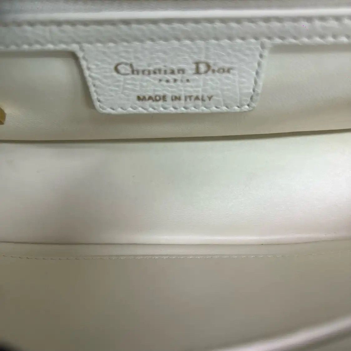 Dior DIOR Caro Small white cowhide leather rattan plaid quilted flap bag chain bag sh Size ONE SIZE - 6 Thumbnail