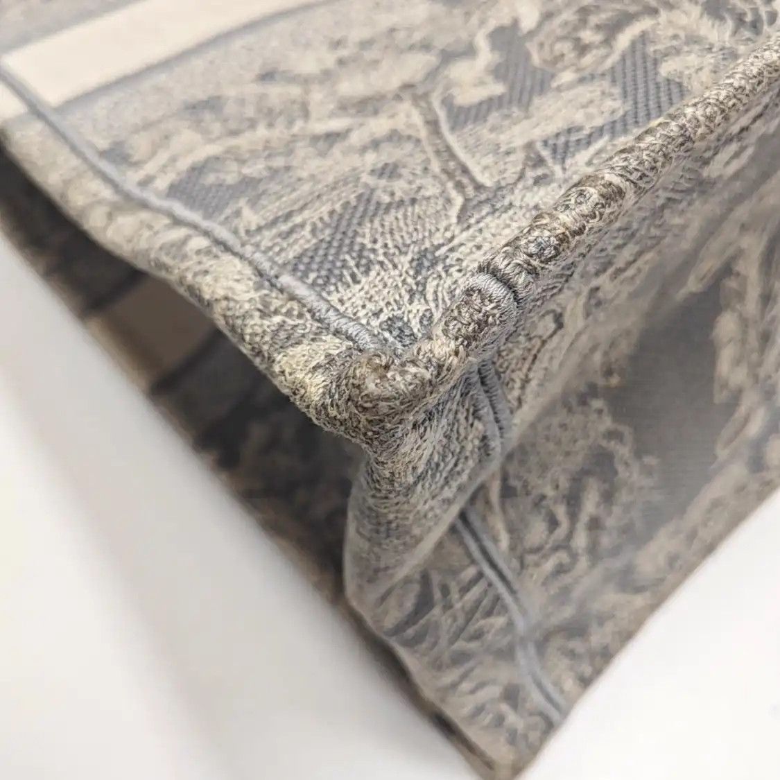Dior DIOR Book Tote Large grey fabric jacquard handbag Size ONE SIZE - 12 Thumbnail