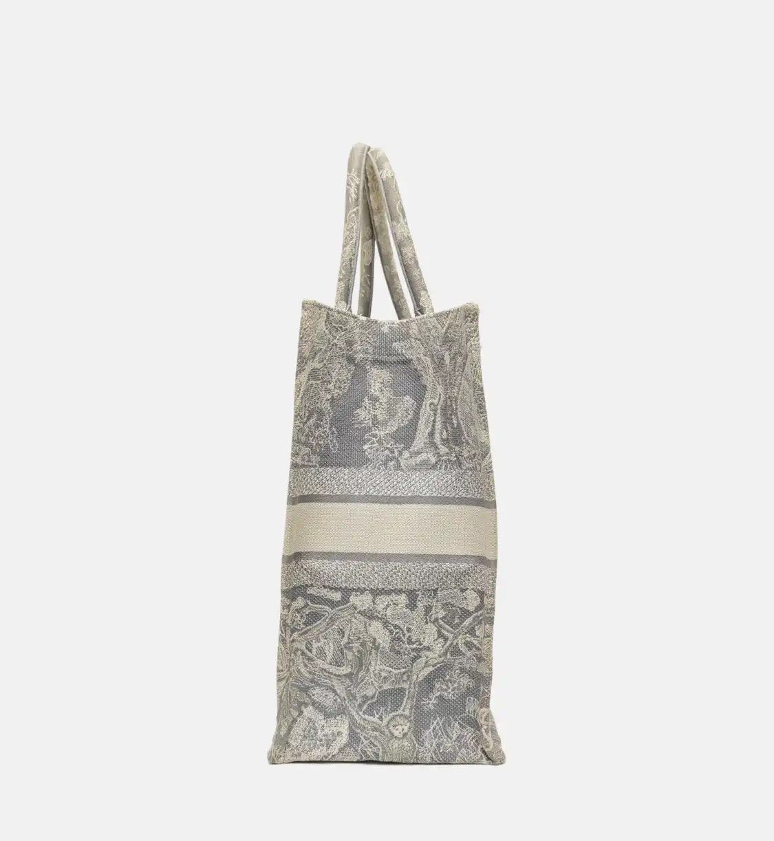 Dior DIOR Book Tote Large grey fabric jacquard handbag Size ONE SIZE - 3 Thumbnail