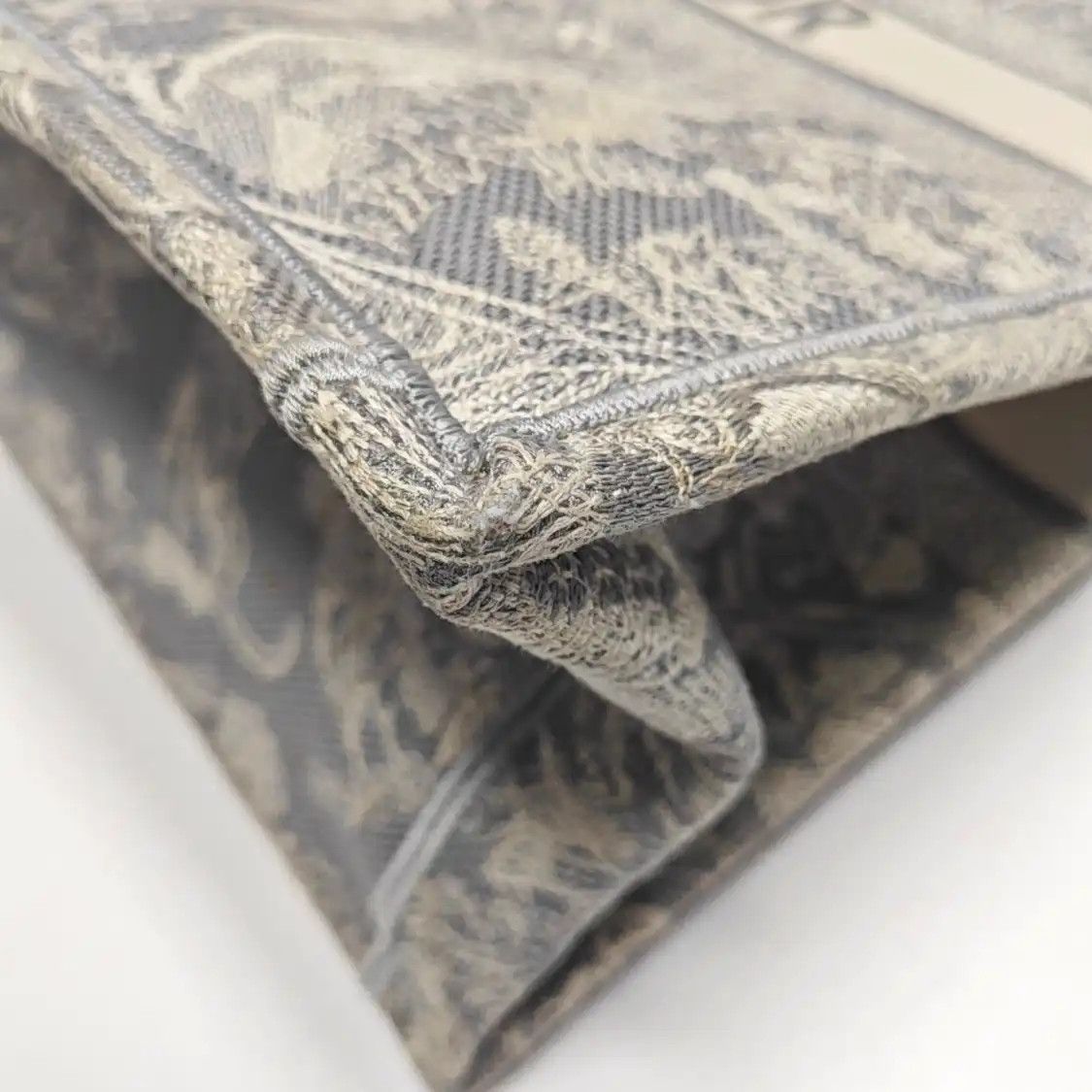 Dior DIOR Book Tote Large grey fabric jacquard handbag Size ONE SIZE - 10 Thumbnail