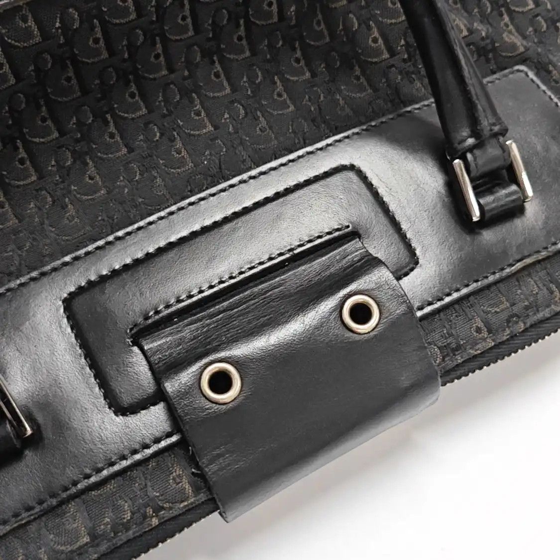 Dior DIOR Street Chic black canvas stud handbag ruthenium hardware Size ONE SIZE - 14 Thumbnail