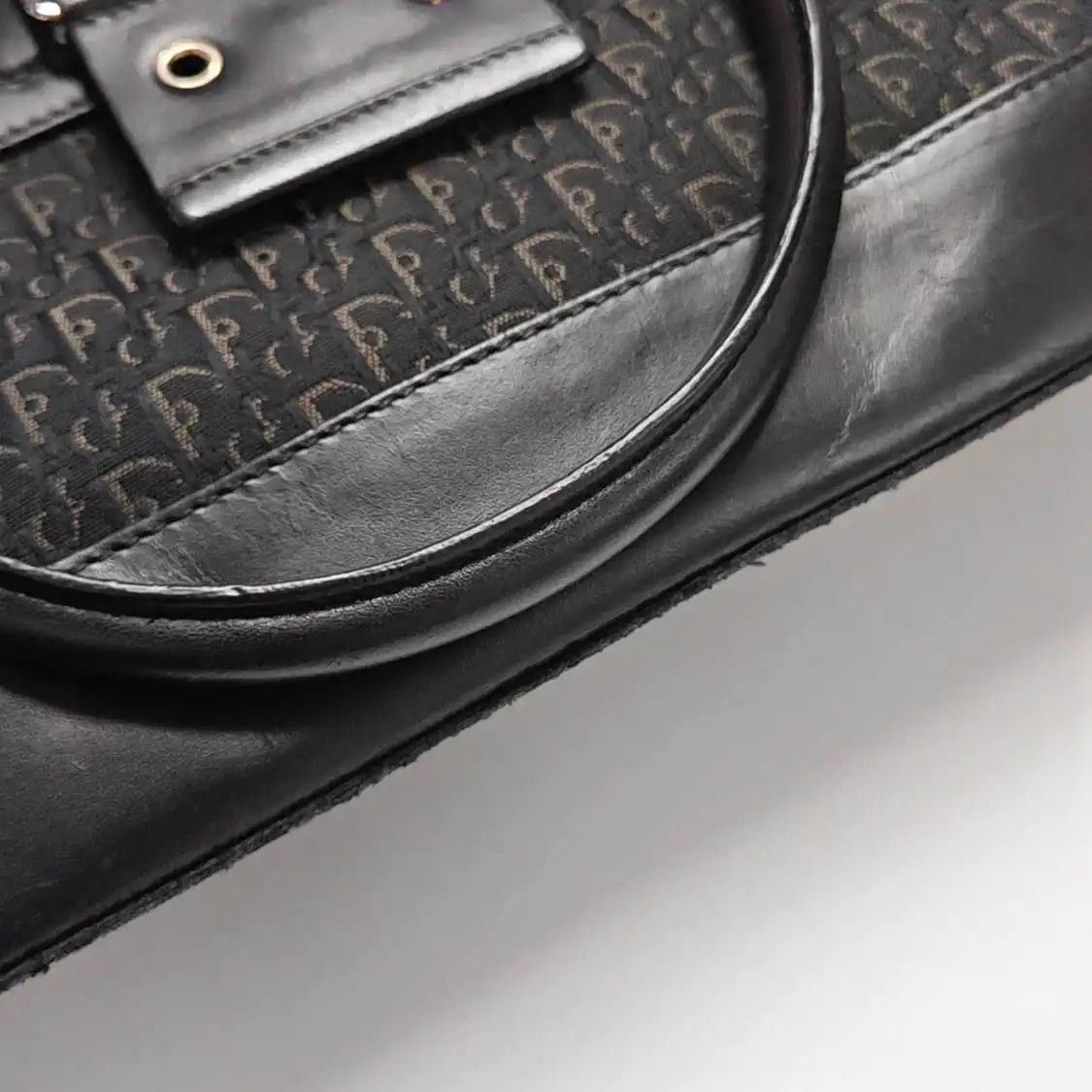 Dior DIOR Street Chic black canvas stud handbag ruthenium hardware Size ONE SIZE - 12 Thumbnail