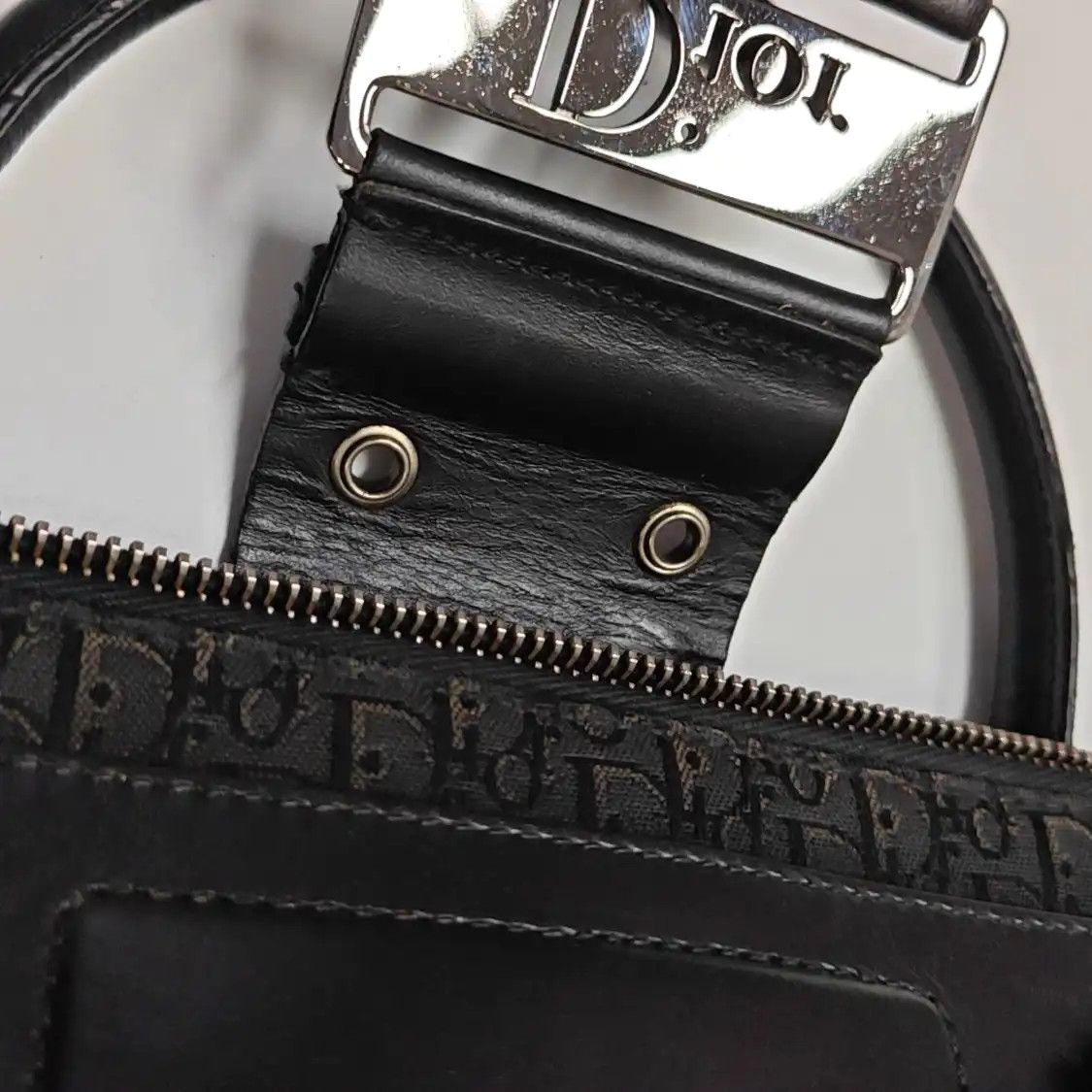 Dior DIOR Street Chic black canvas stud handbag ruthenium hardware Size ONE SIZE - 8 Thumbnail