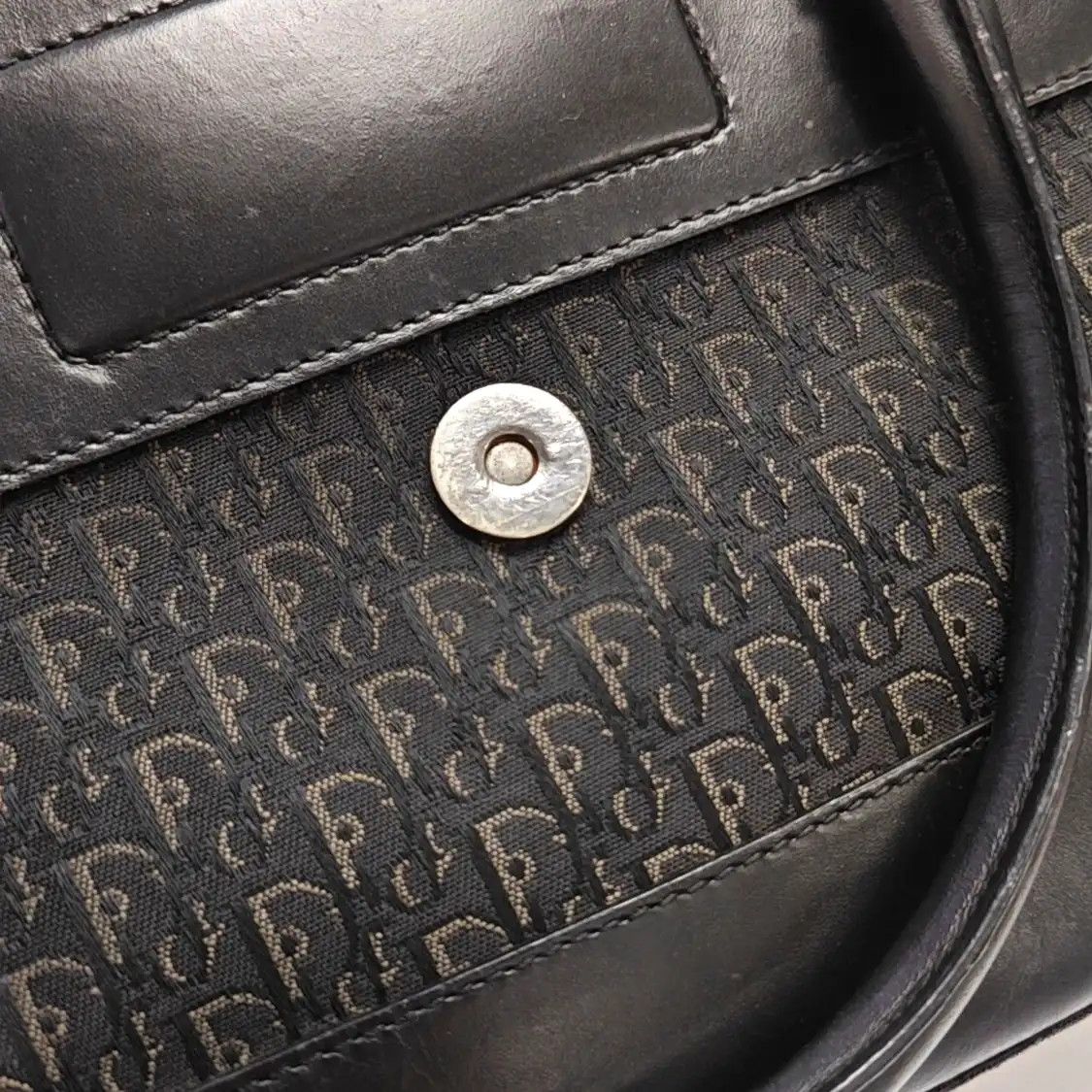 Dior DIOR Street Chic black canvas stud handbag ruthenium hardware Size ONE SIZE - 9 Thumbnail