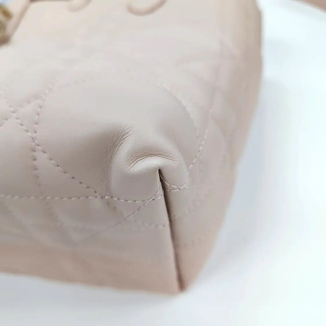 Dior DIOR Toujours Small light pinkcowhide leather rattan plaid quilted shoulder bag Size ONE SIZE - 9 Thumbnail