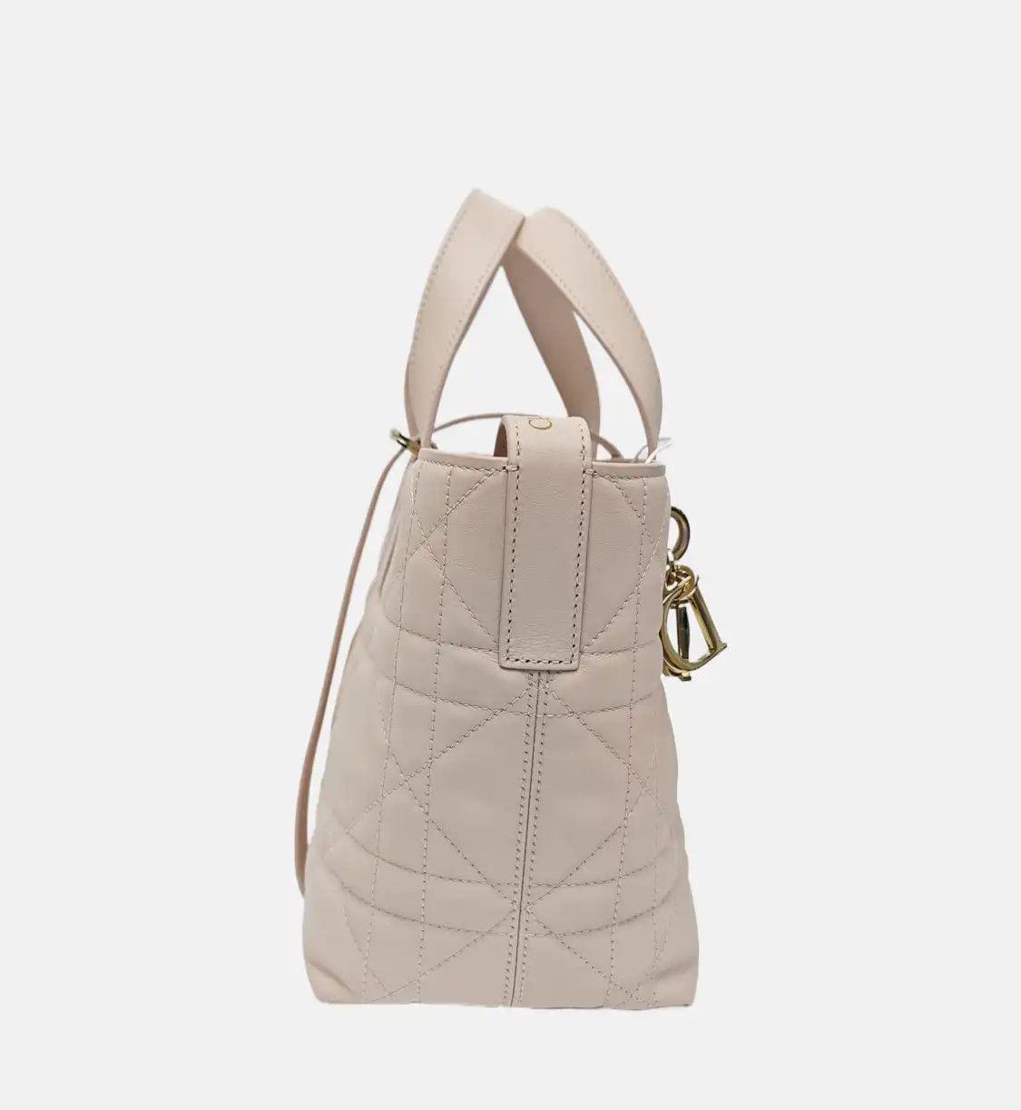 Dior DIOR Toujours Small light pinkcowhide leather rattan plaid quilted shoulder bag Size ONE SIZE - 4 Thumbnail