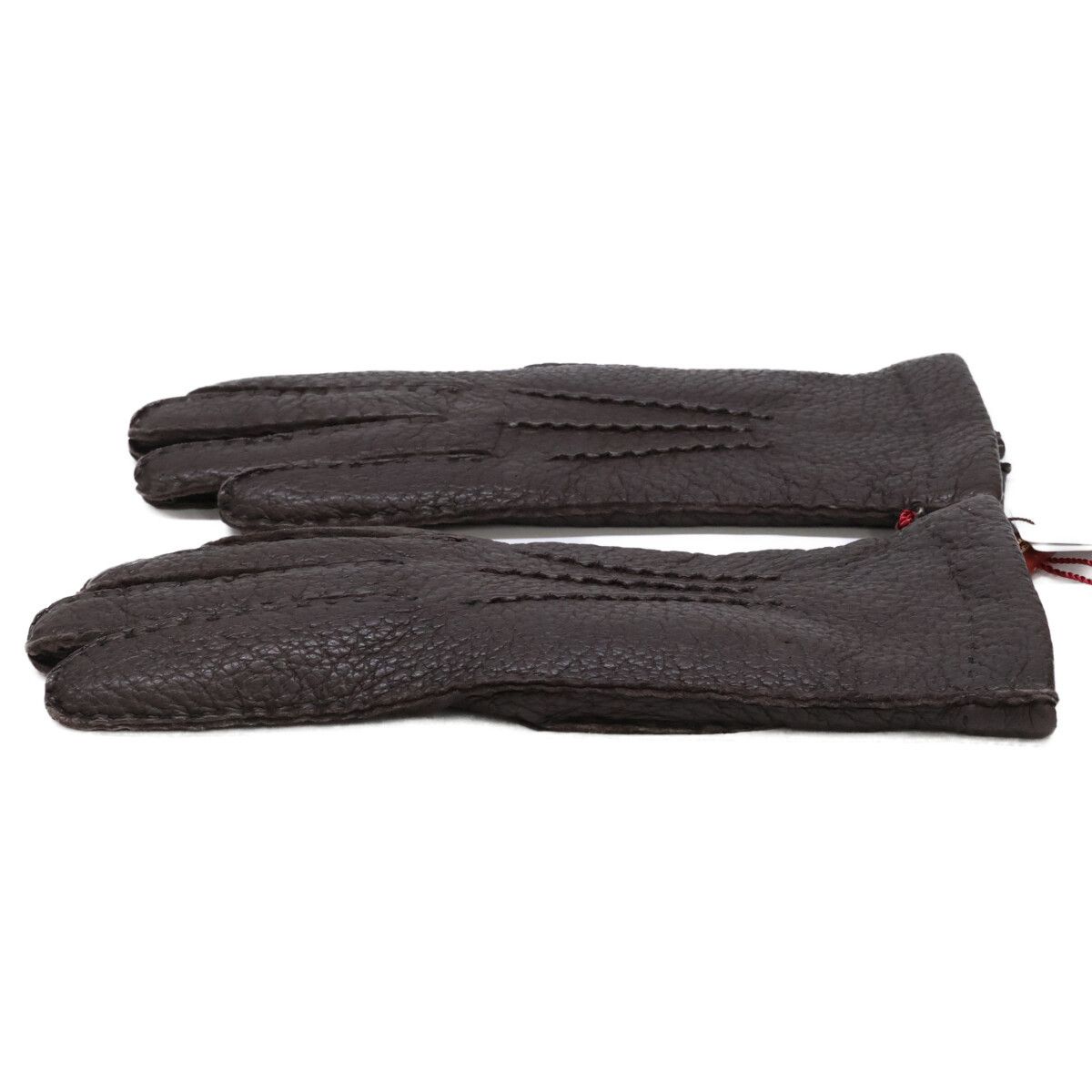 Dents Cashmere Lined Peccary Gloves Bark Size 7 in Brown, Men's — image 5 of 6