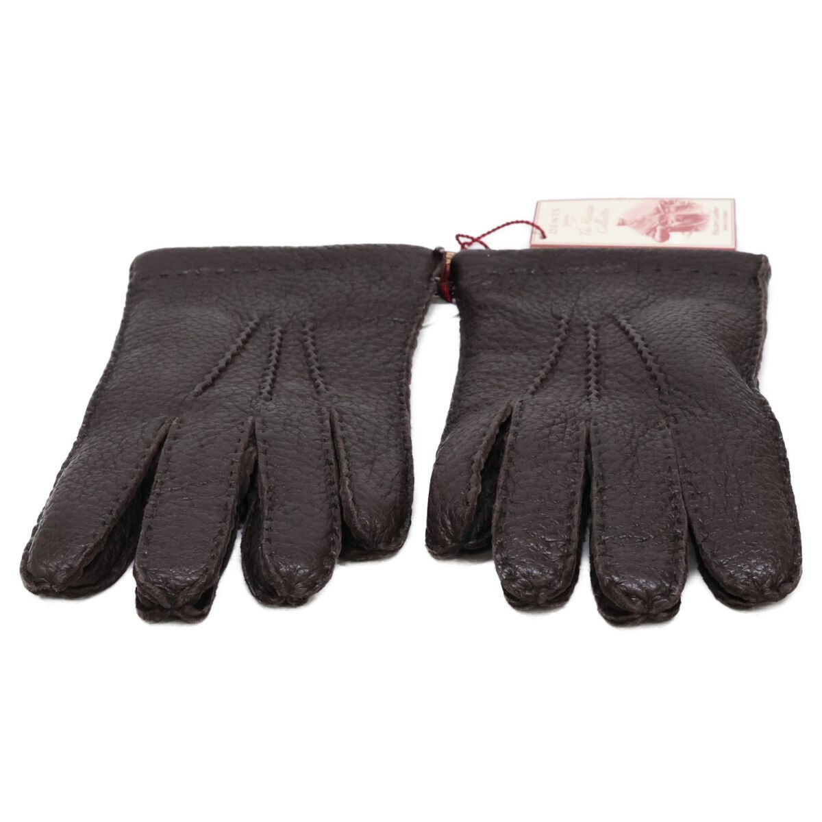 Dents Cashmere Lined Peccary Gloves Bark Size 7 in Brown, Men's — image 4 of 6