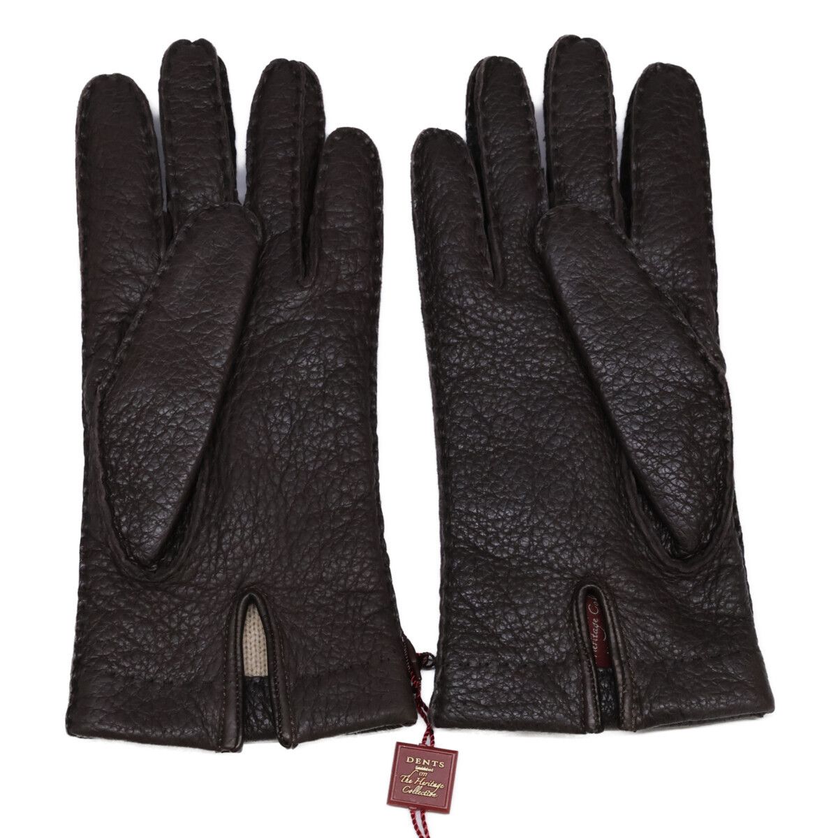 Dents Cashmere Lined Peccary Gloves Bark Size 7 in Brown, Men's — image 2 of 6
