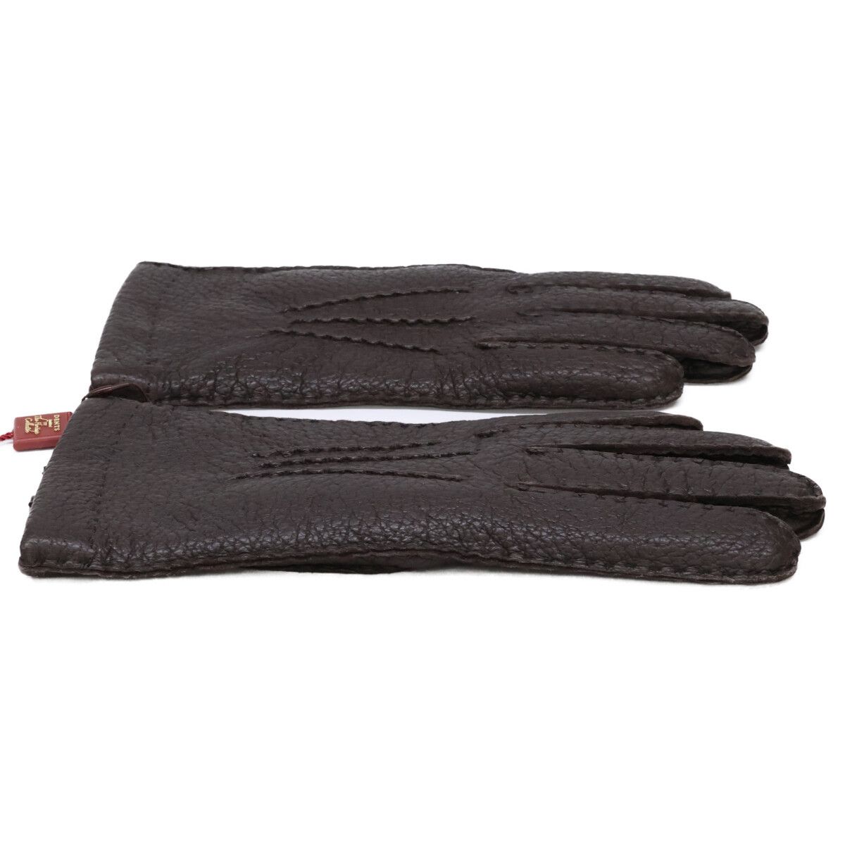 Dents Cashmere Lined Peccary Gloves Bark Size 7 in Brown, Men's — image 3 of 6