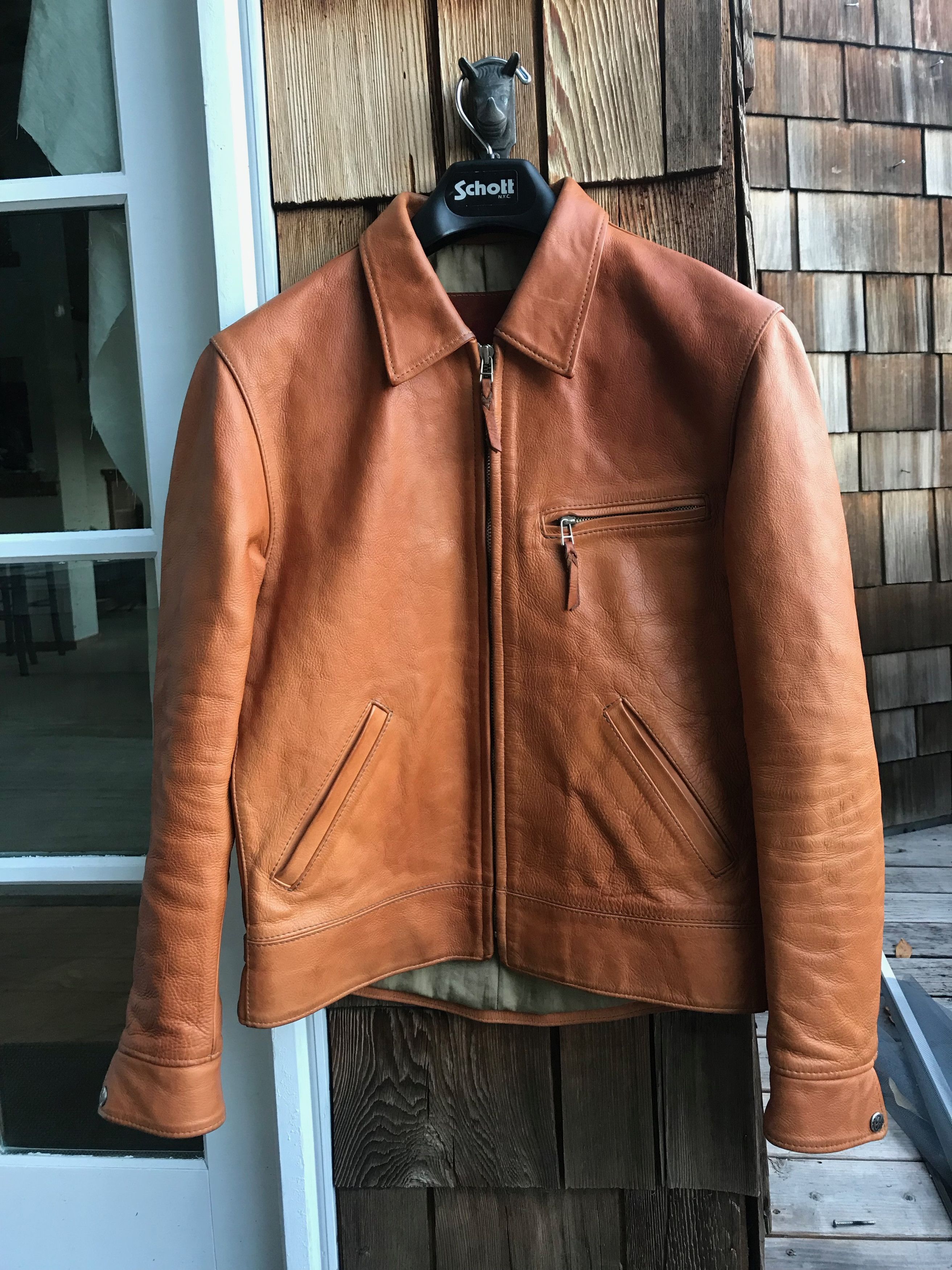 Japanese Brand Tenjin Works JS02 - Natural Tochigi Leather Jacket | Grailed