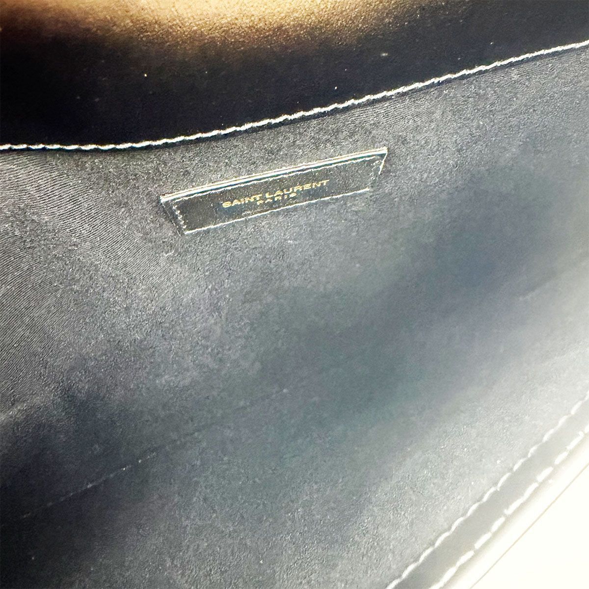 Yves Saint Laurent Black Monogram Envelope Uptown Clutch Size ONE SIZE - 8 Thumbnail