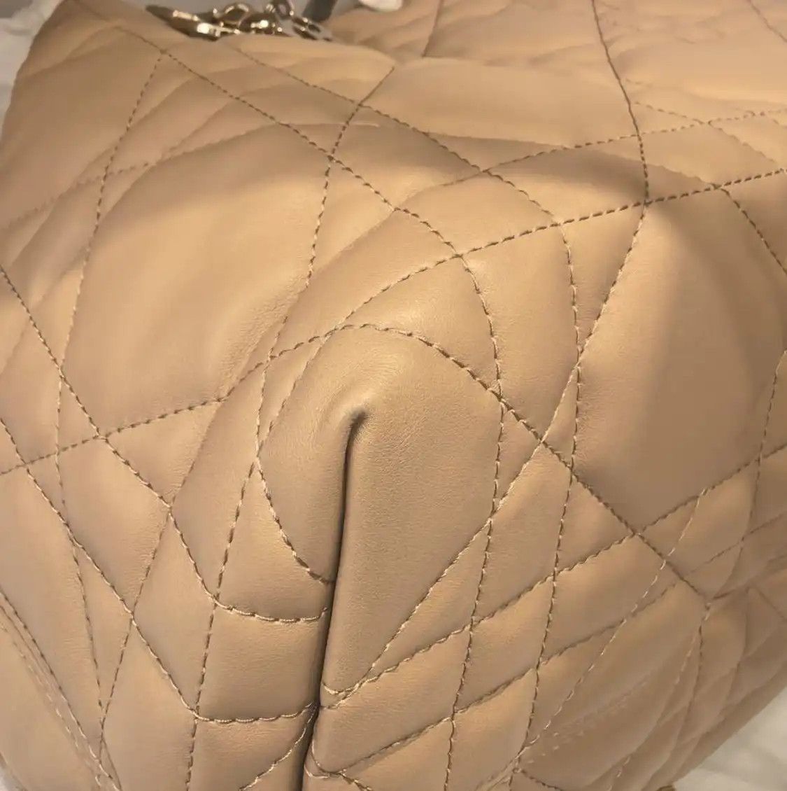 Dior DIOR Toujours color-block cowhide leather rattan plaid quilted handbag sub-pocke Size ONE SIZE - 8 Thumbnail