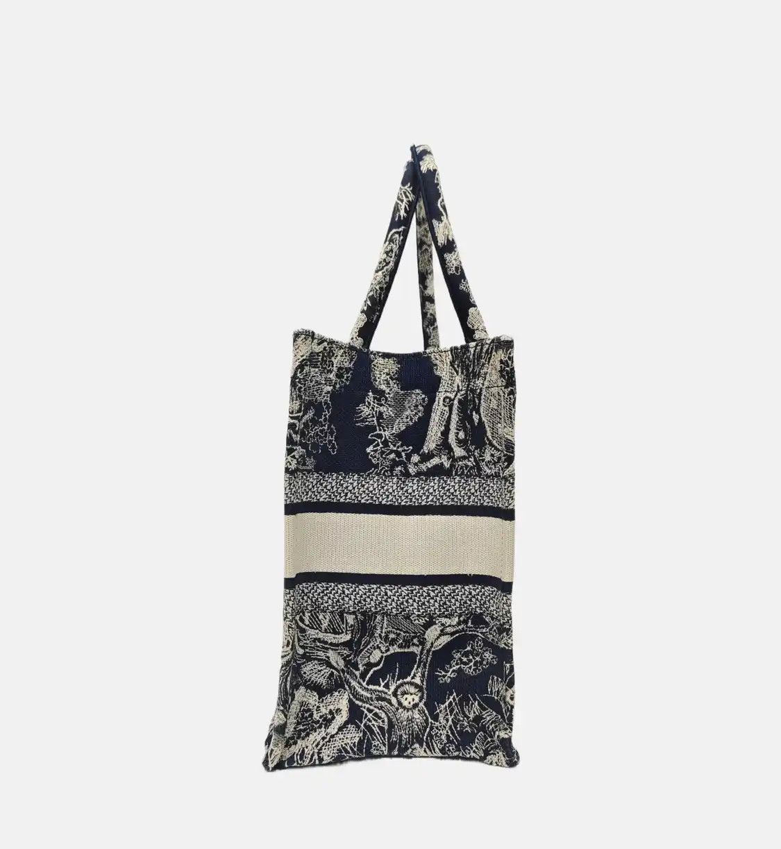 Dior DIOR Book Tote Medium blue fabric embroidery handbag Size ONE SIZE - 3 Thumbnail