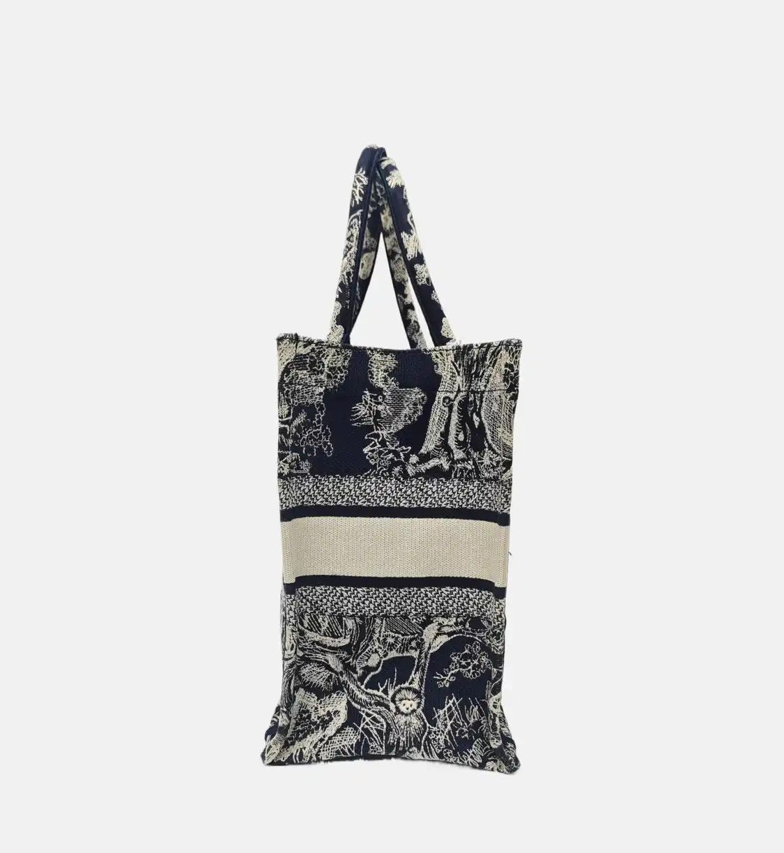 Dior DIOR Book Tote Medium blue fabric embroidery handbag Size ONE SIZE - 4 Thumbnail