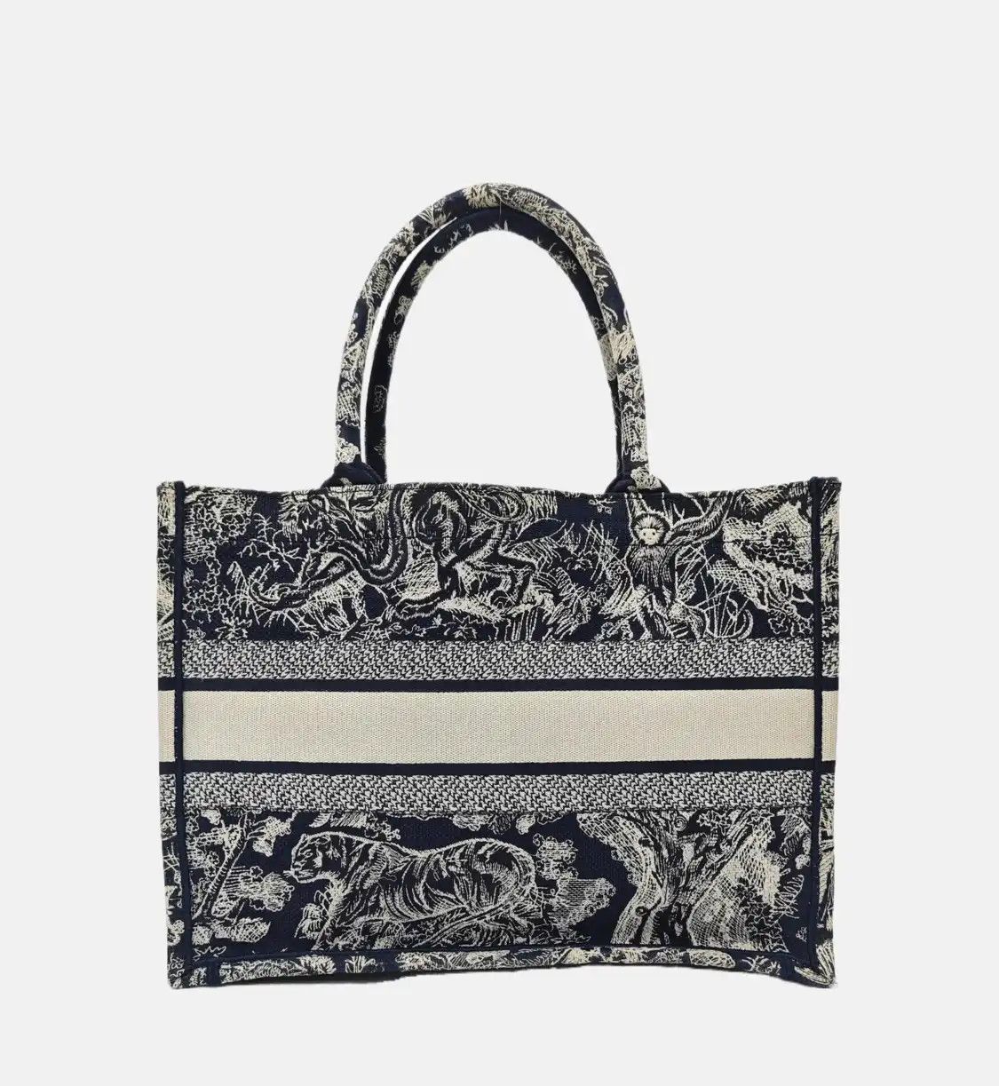 Dior DIOR Book Tote Medium blue fabric embroidery handbag Size ONE SIZE - 5 Thumbnail