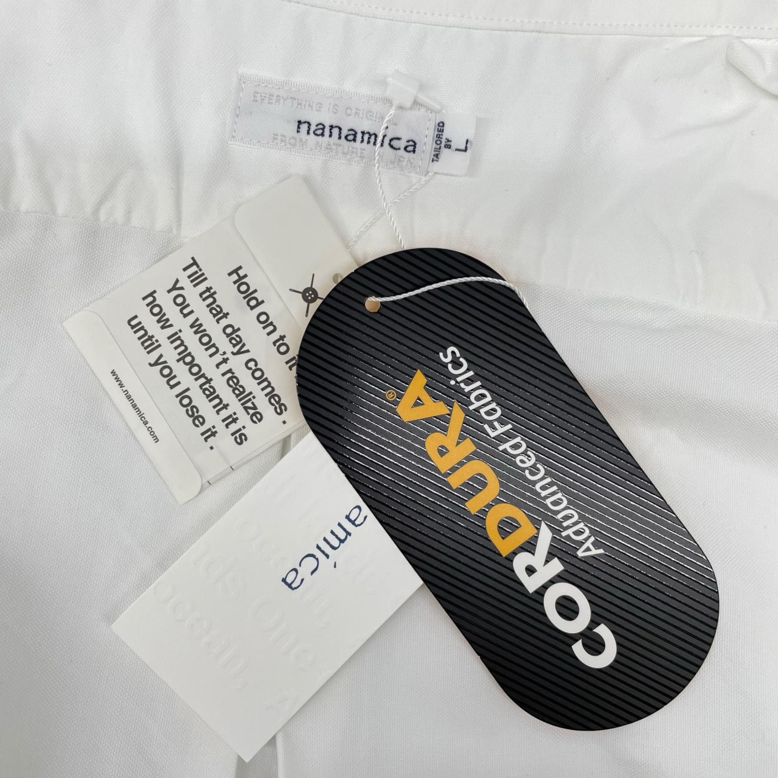 Nanamica White Nylon Button Down Wind S/S Shirt Size L, Men's — image 4 of 6