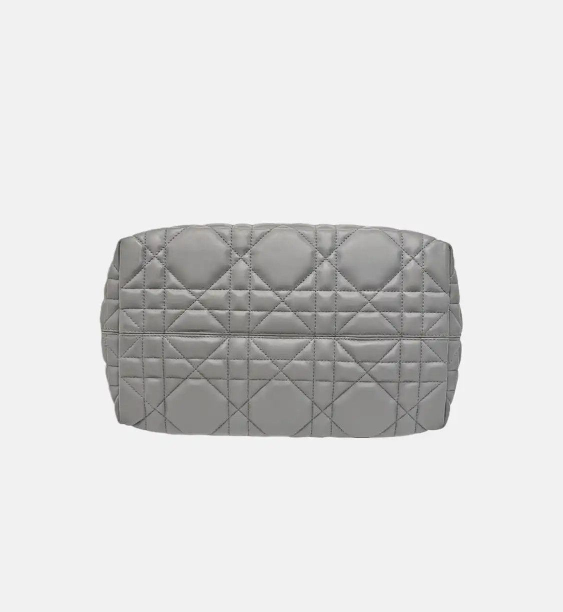 Dior DIOR Toujours Medium grey cowhide leather rattan plaid quilted handbag shoulder Size ONE SIZE - 6 Thumbnail