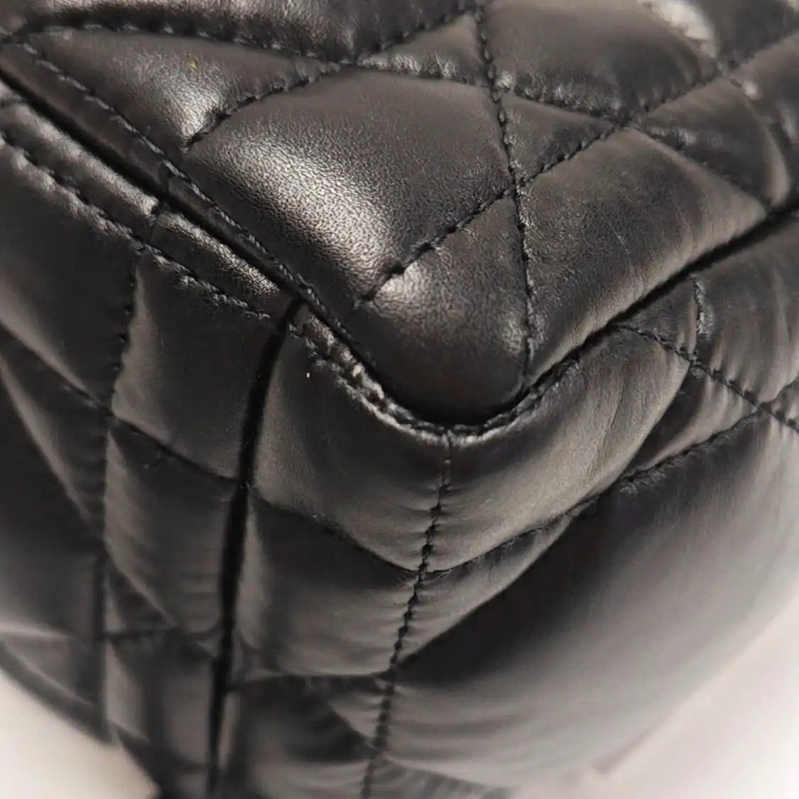 Dior DIOR Caro Medium black cowhide leather rattan plaid quilted flap bag chain bag s Size ONE SIZE - 17 Thumbnail