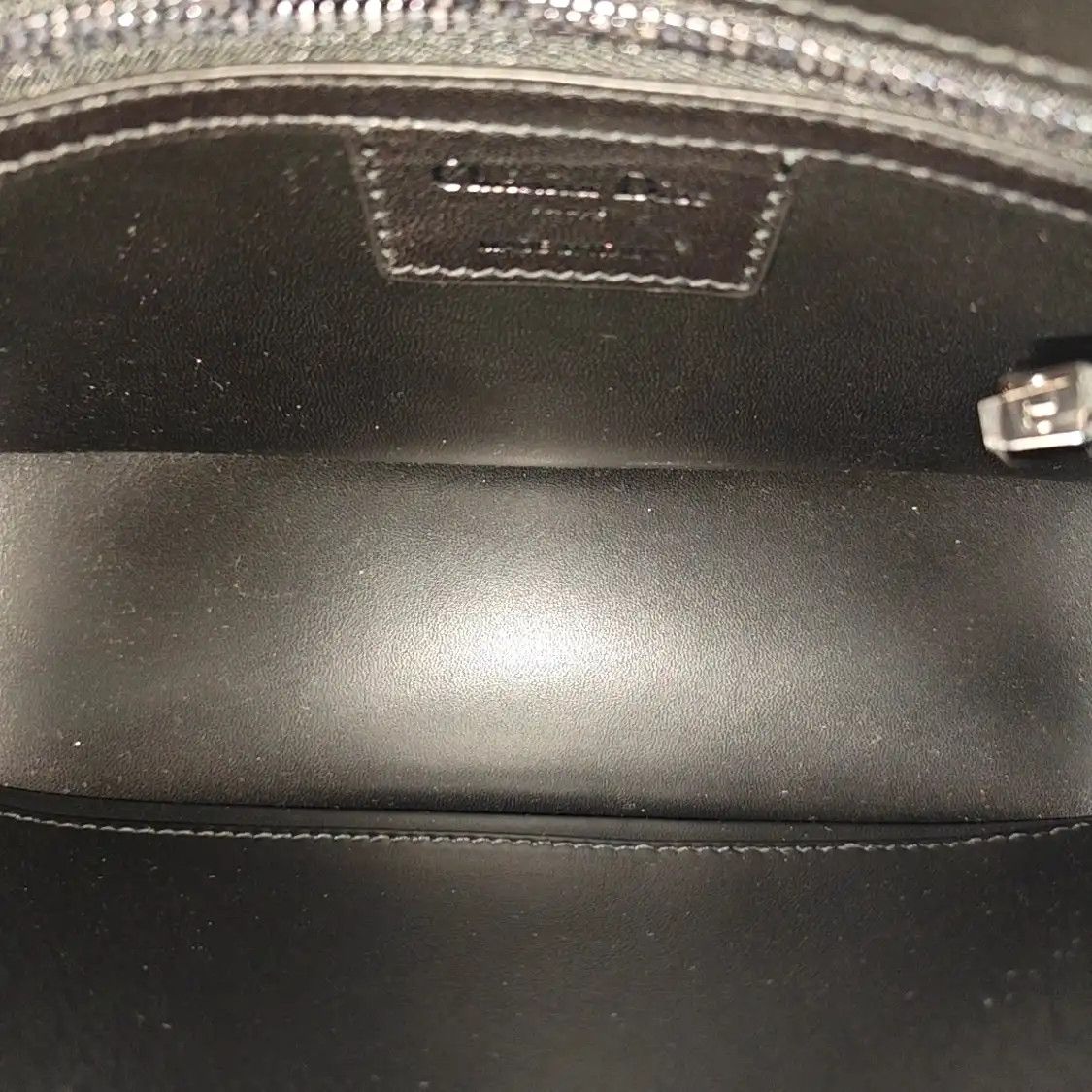 Dior DIOR Caro Medium black cowhide leather rattan plaid quilted flap bag chain bag s Size ONE SIZE - 7 Thumbnail