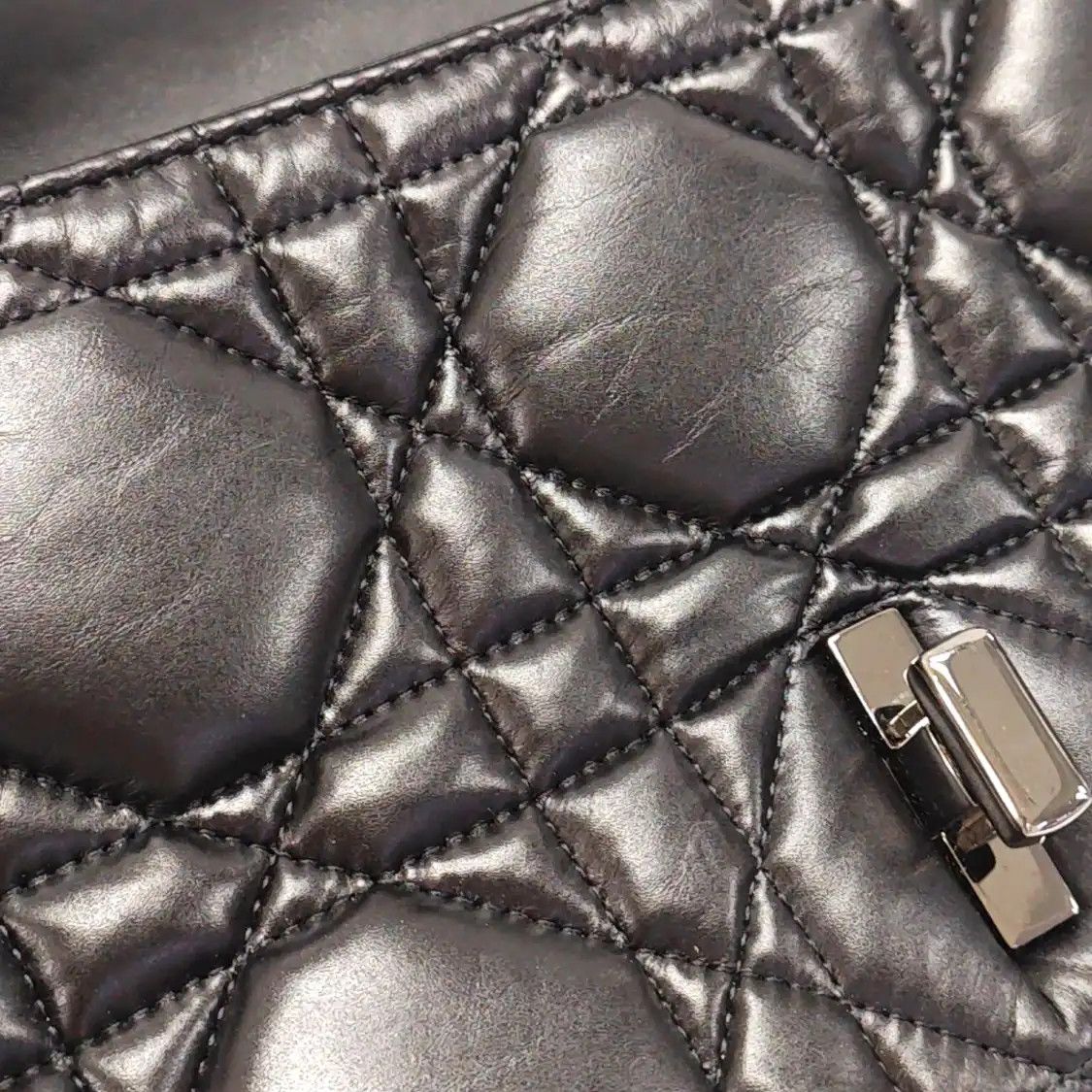 Dior DIOR Caro Medium black cowhide leather rattan plaid quilted flap bag chain bag s Size ONE SIZE - 12 Thumbnail