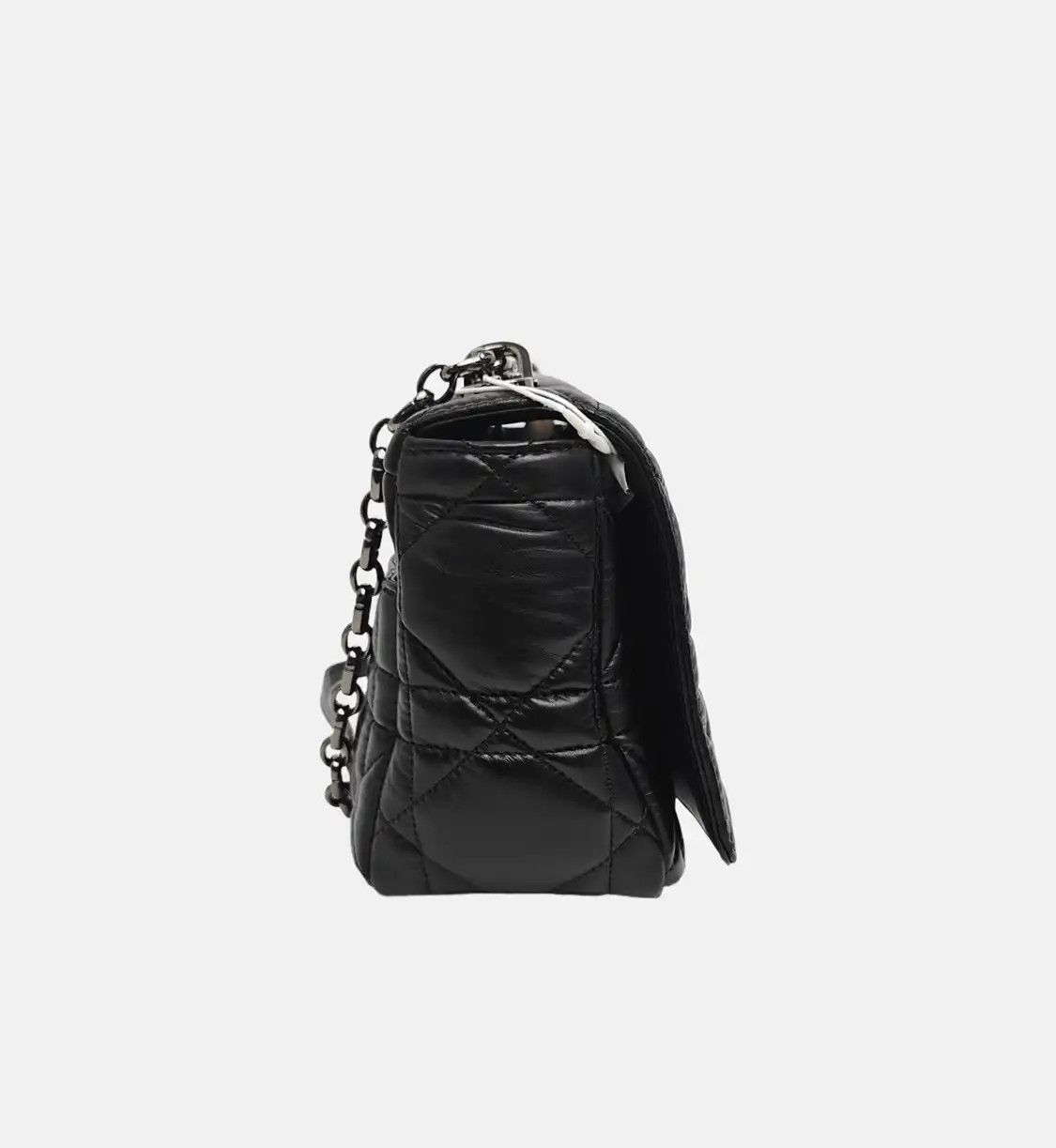 Dior DIOR Caro Medium black cowhide leather rattan plaid quilted flap bag chain bag s Size ONE SIZE - 4 Thumbnail