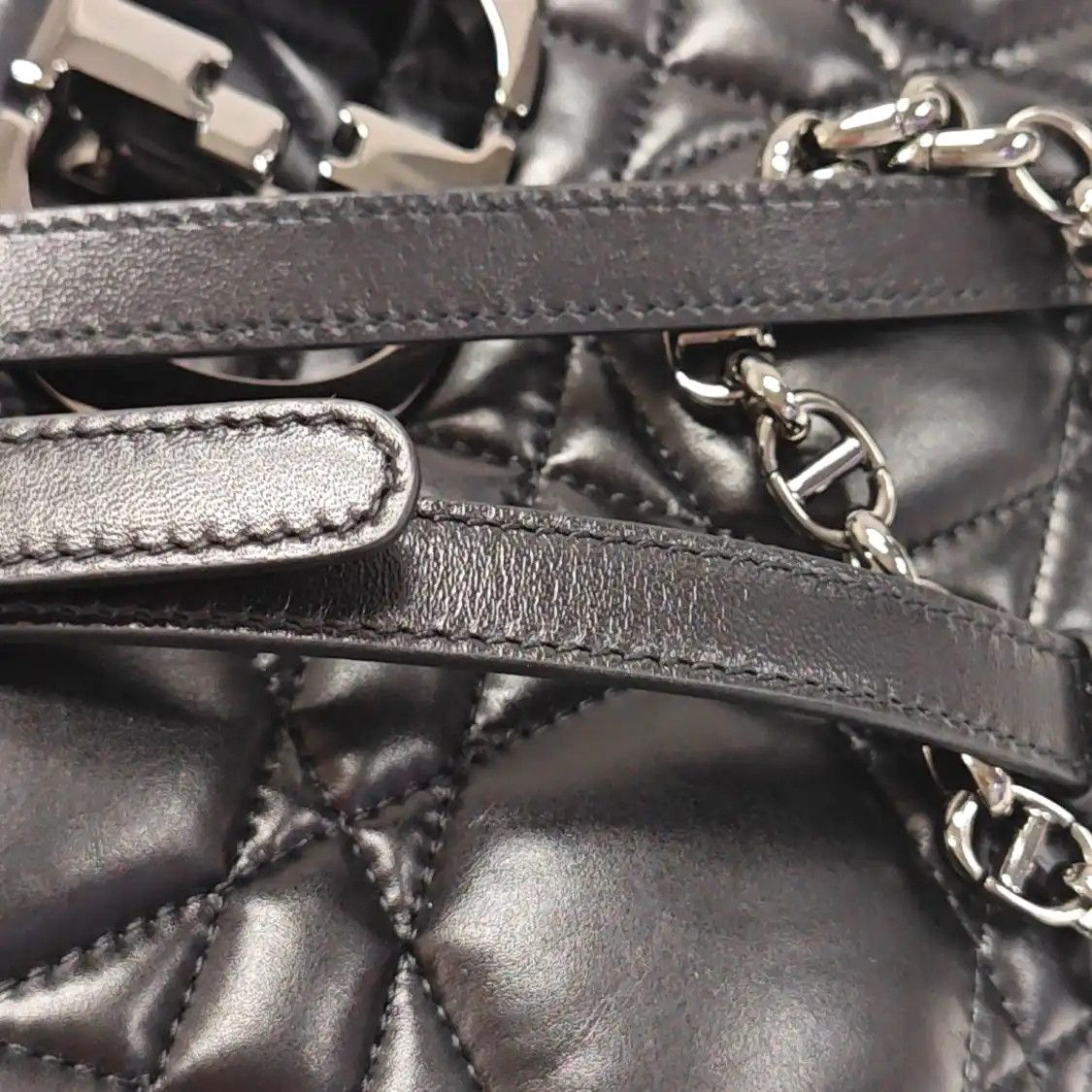 Dior DIOR Caro Medium black cowhide leather rattan plaid quilted flap bag chain bag s Size ONE SIZE - 20 Thumbnail