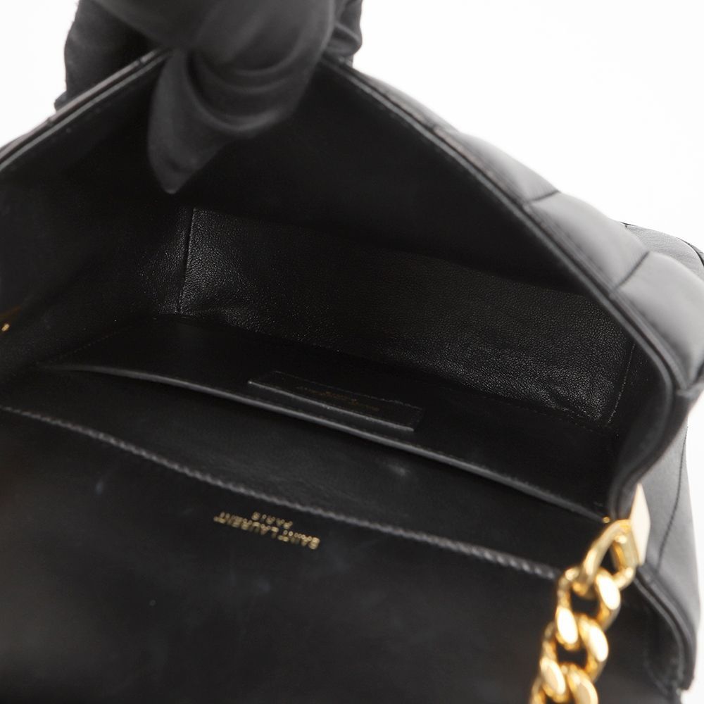 Yves Saint Laurent Medium Leather Vicky Chain Shoulder and Crossbody Bag Black Size ONE SIZE - 12 Thumbnail