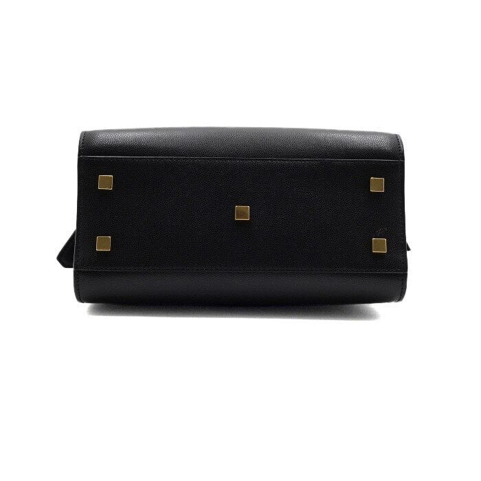 Yves Saint Laurent Black Grain Leather Uptown Envelope Small Tote Bag Shoulder Size ONE SIZE - 6 Thumbnail