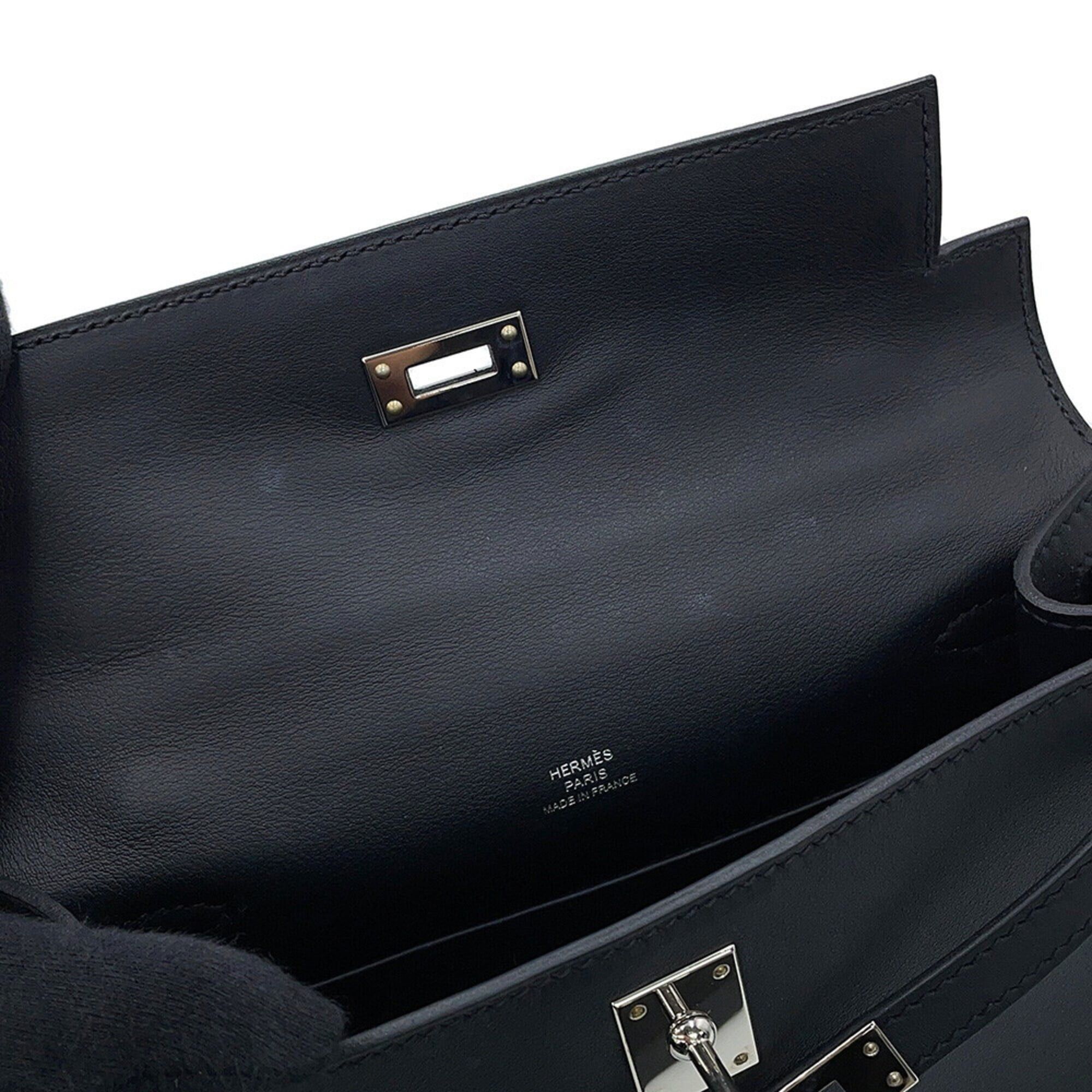 Hermes Hermes handbag, Pochette Kelly, black Swift leather, U stamp, HERMES, black, women's, HERMES Size ONE SIZE - 9 Thumbnail