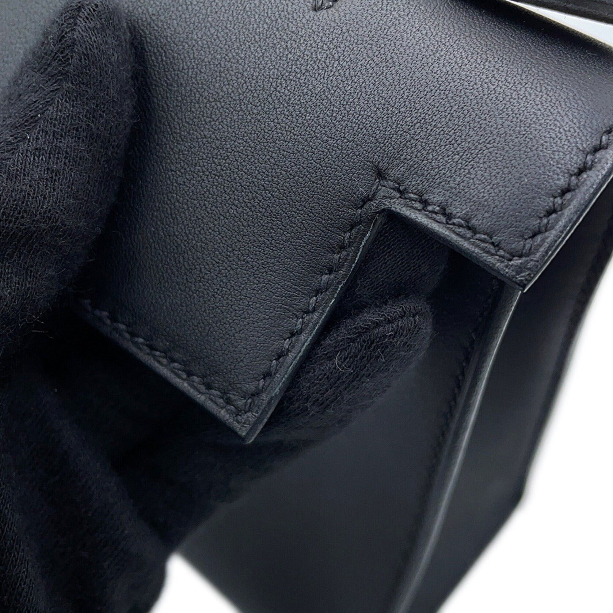 Hermes Hermes handbag, Pochette Kelly, black Swift leather, U stamp, HERMES, black, women's, HERMES Size ONE SIZE - 8 Thumbnail