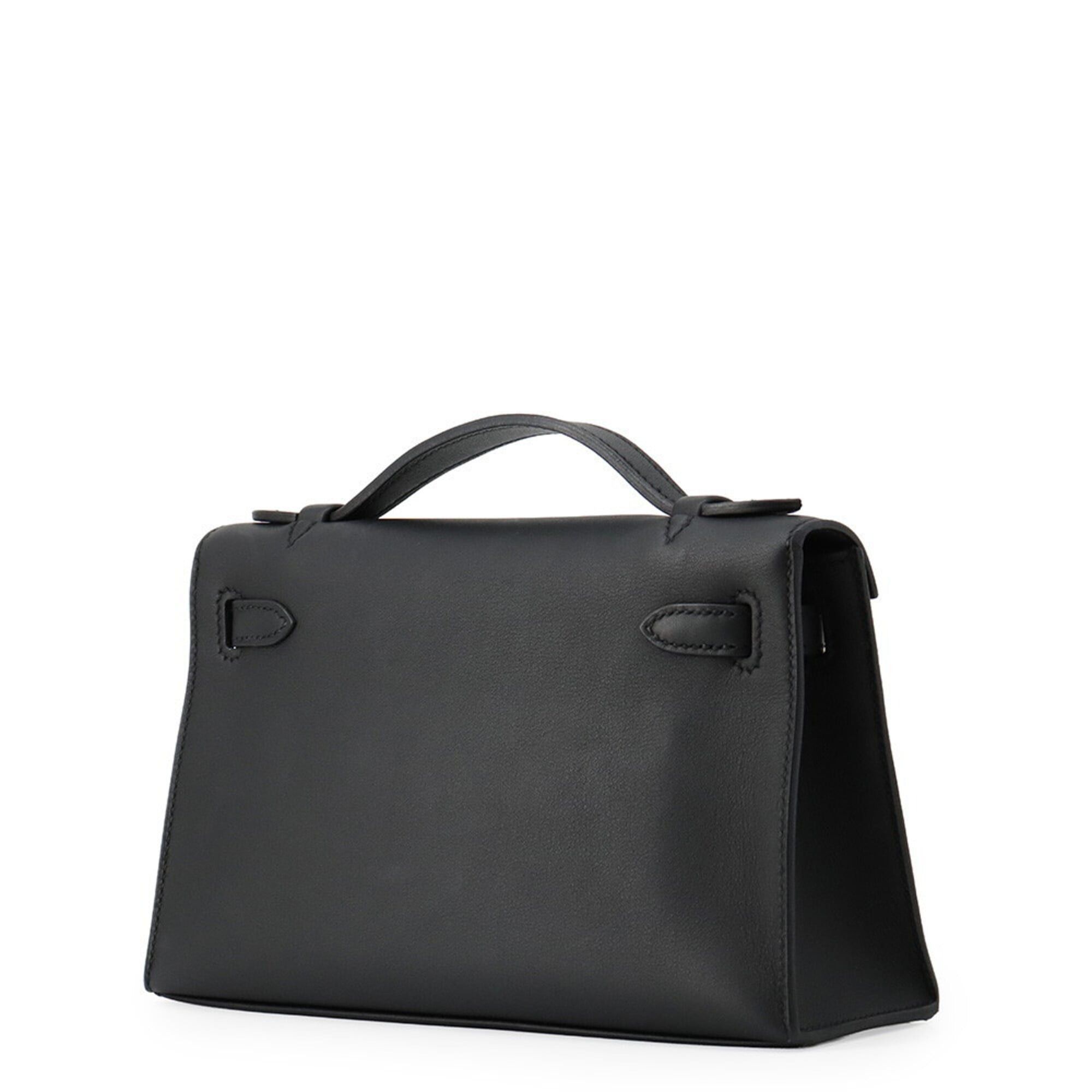 Hermes Hermes handbag, Pochette Kelly, black Swift leather, U stamp, HERMES, black, women's, HERMES Size ONE SIZE - 2 Thumbnail