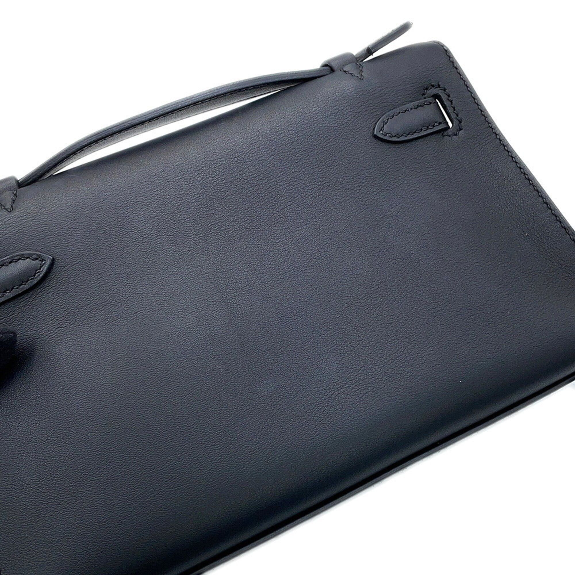 Hermes Hermes handbag, Pochette Kelly, black Swift leather, U stamp, HERMES, black, women's, HERMES Size ONE SIZE - 7 Thumbnail