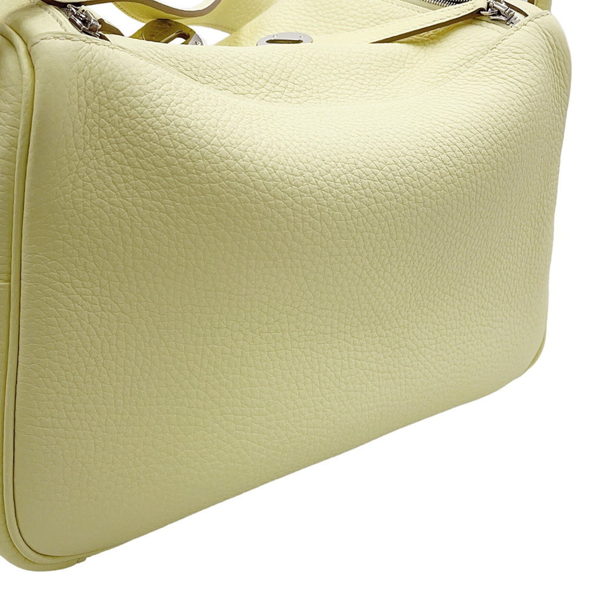 Hermes Hermes Lindy 26 Handbag, Jaune Milton, Taurillon Clemence Leather, G Stamp, HERMES 2-way, Lindy, Women's Size ONE SIZE - 7 Thumbnail