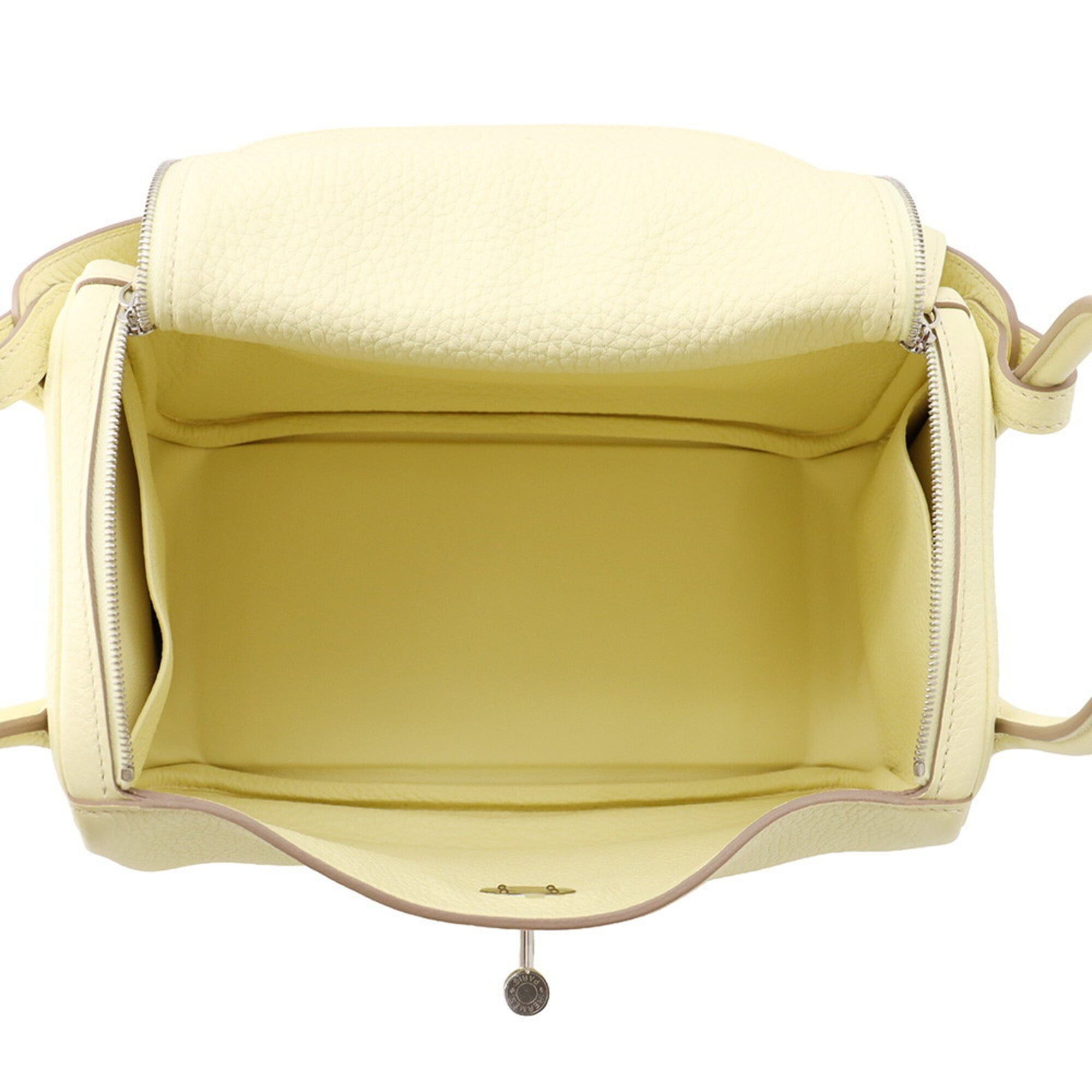 Hermes Hermes Lindy 26 Handbag, Jaune Milton, Taurillon Clemence Leather, G Stamp, HERMES 2-way, Lindy, Women's Size ONE SIZE - 5 Thumbnail